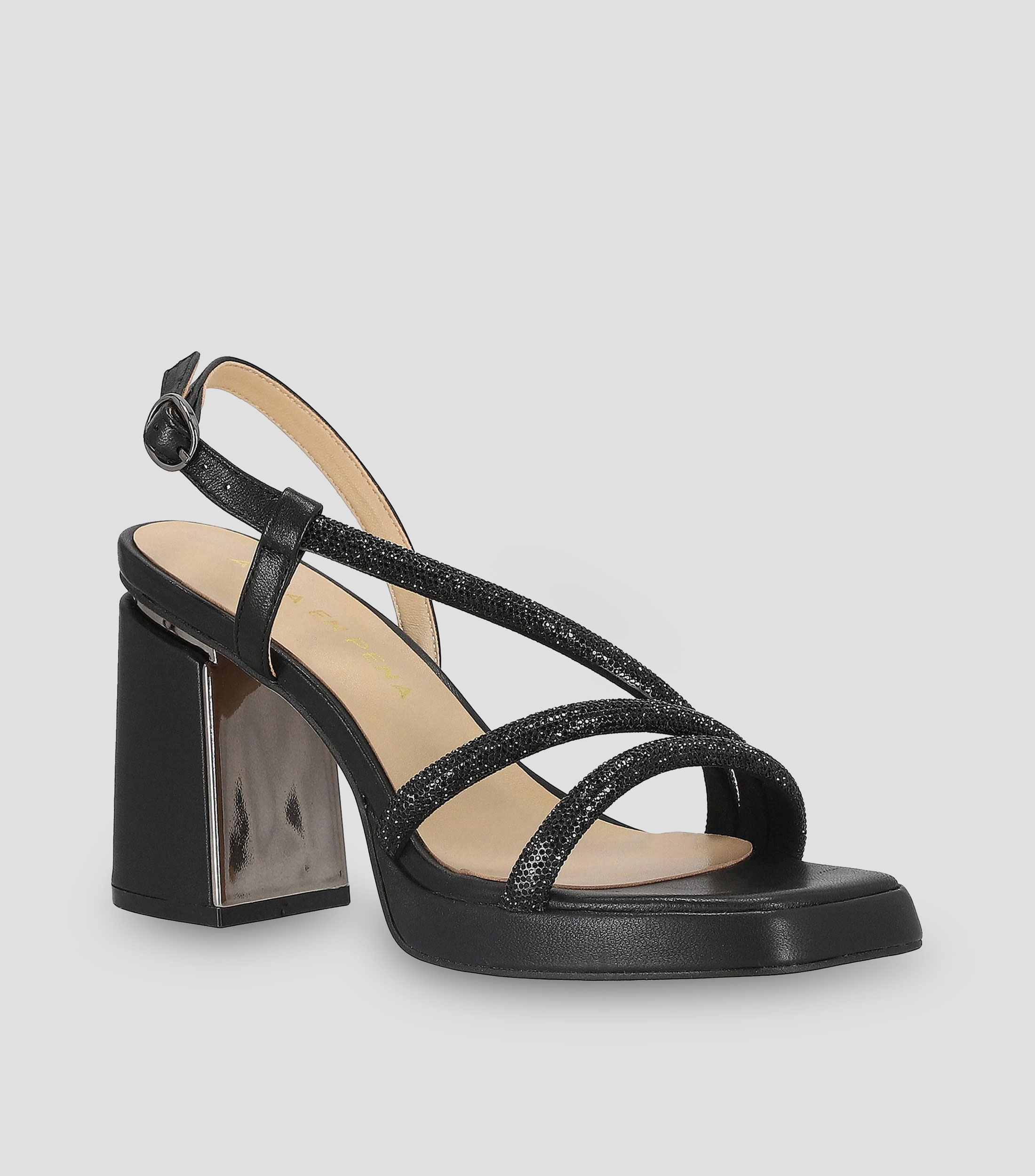Sandalias con Tacón Cuadrado de 10 cm Mujer