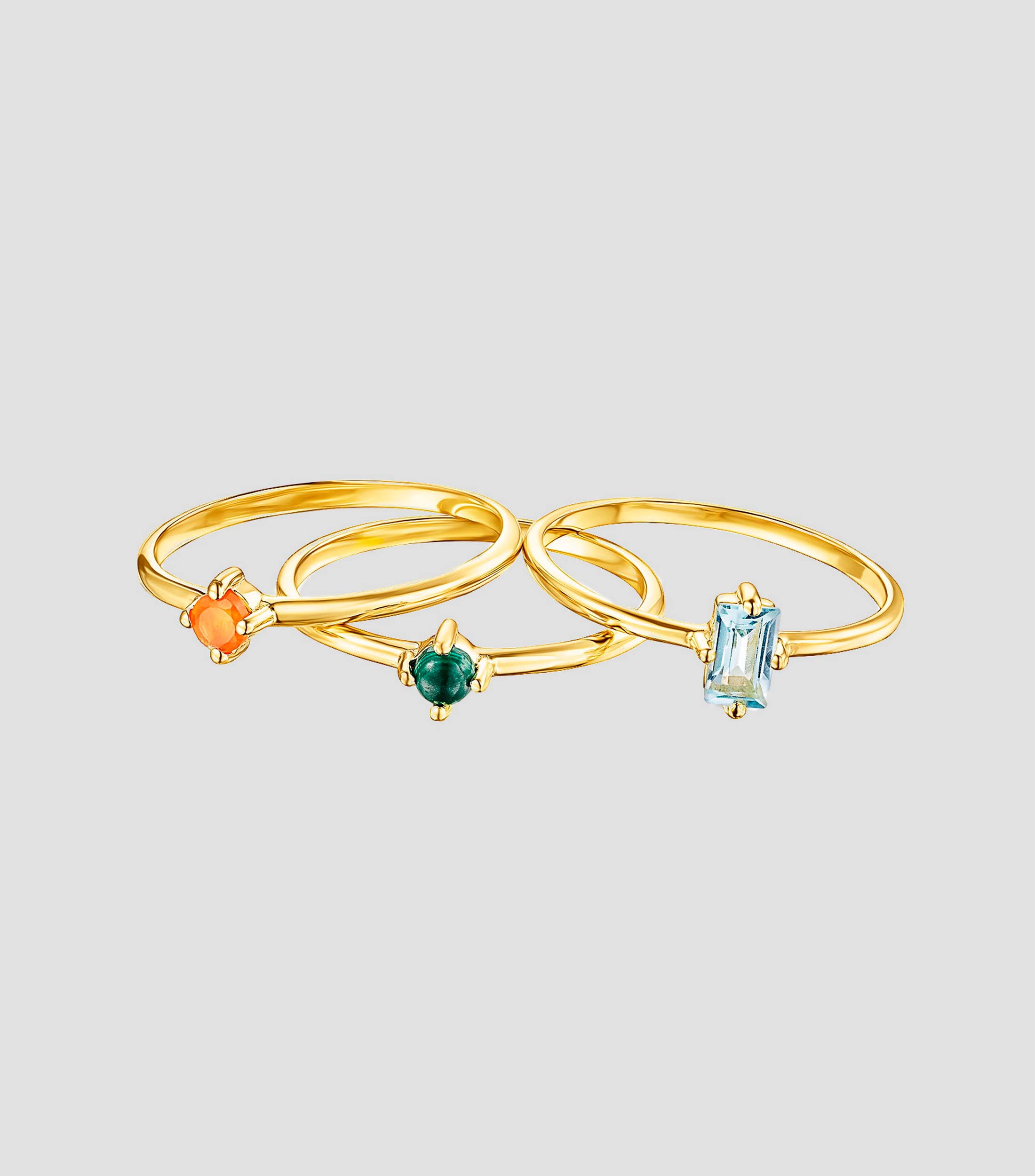 Set 3 anillos en plata Stay Lustay Mujer