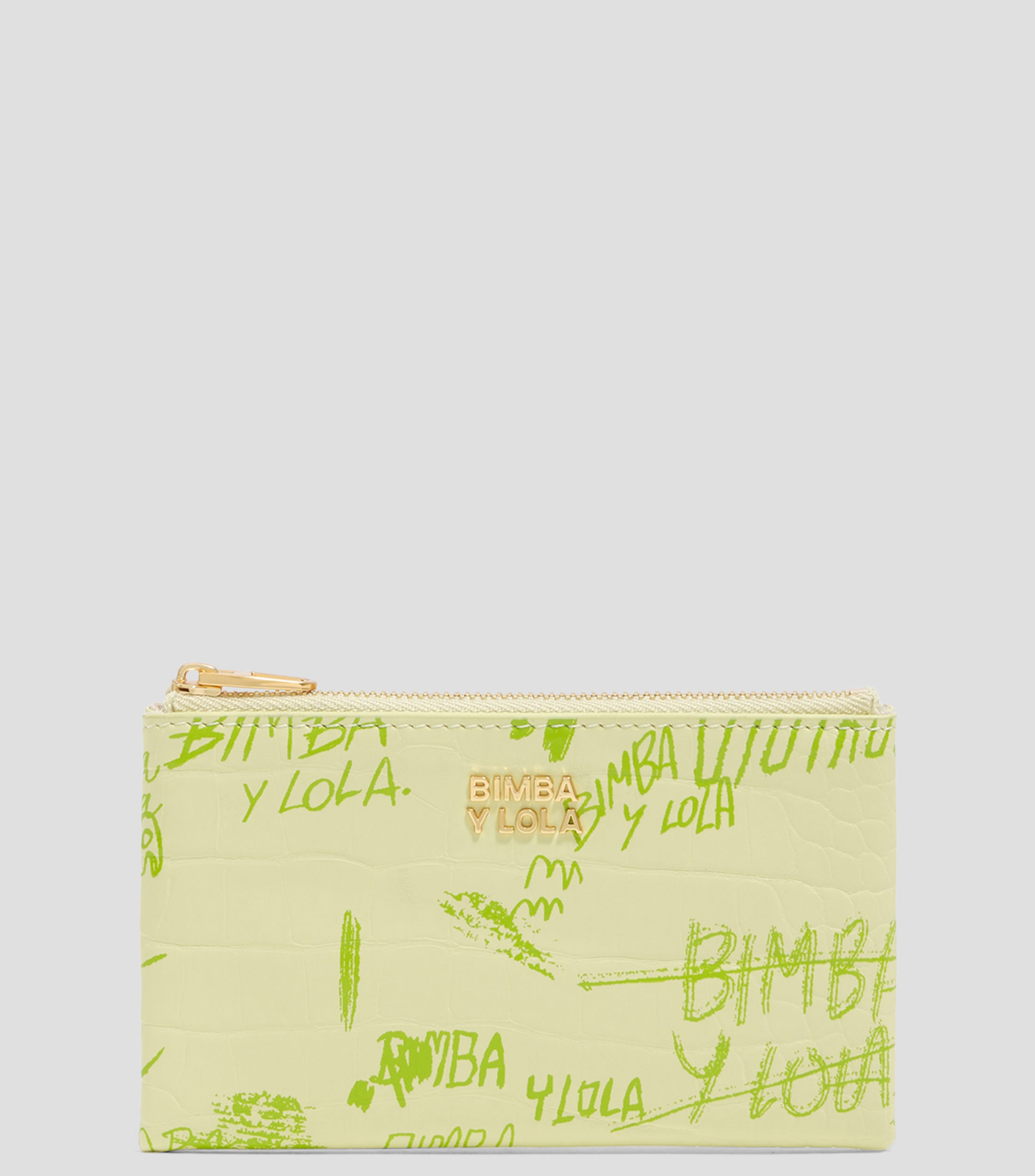 Monedero textura brillo print Bimba logos verde pastel verde Mujer