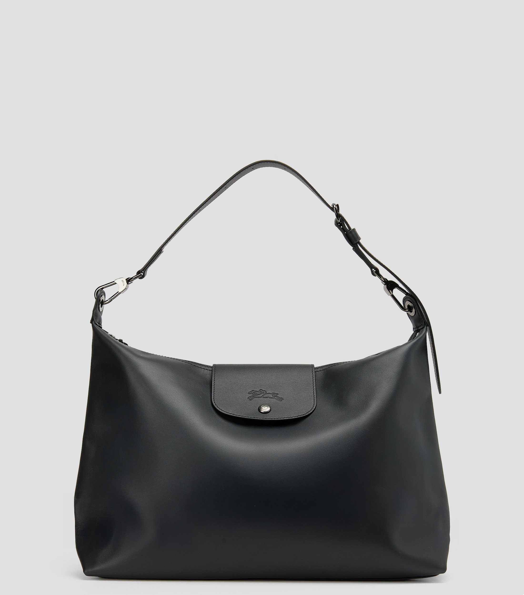 Bolsa shoulder negro en piel Le Pliage Xtra lisa Mujer