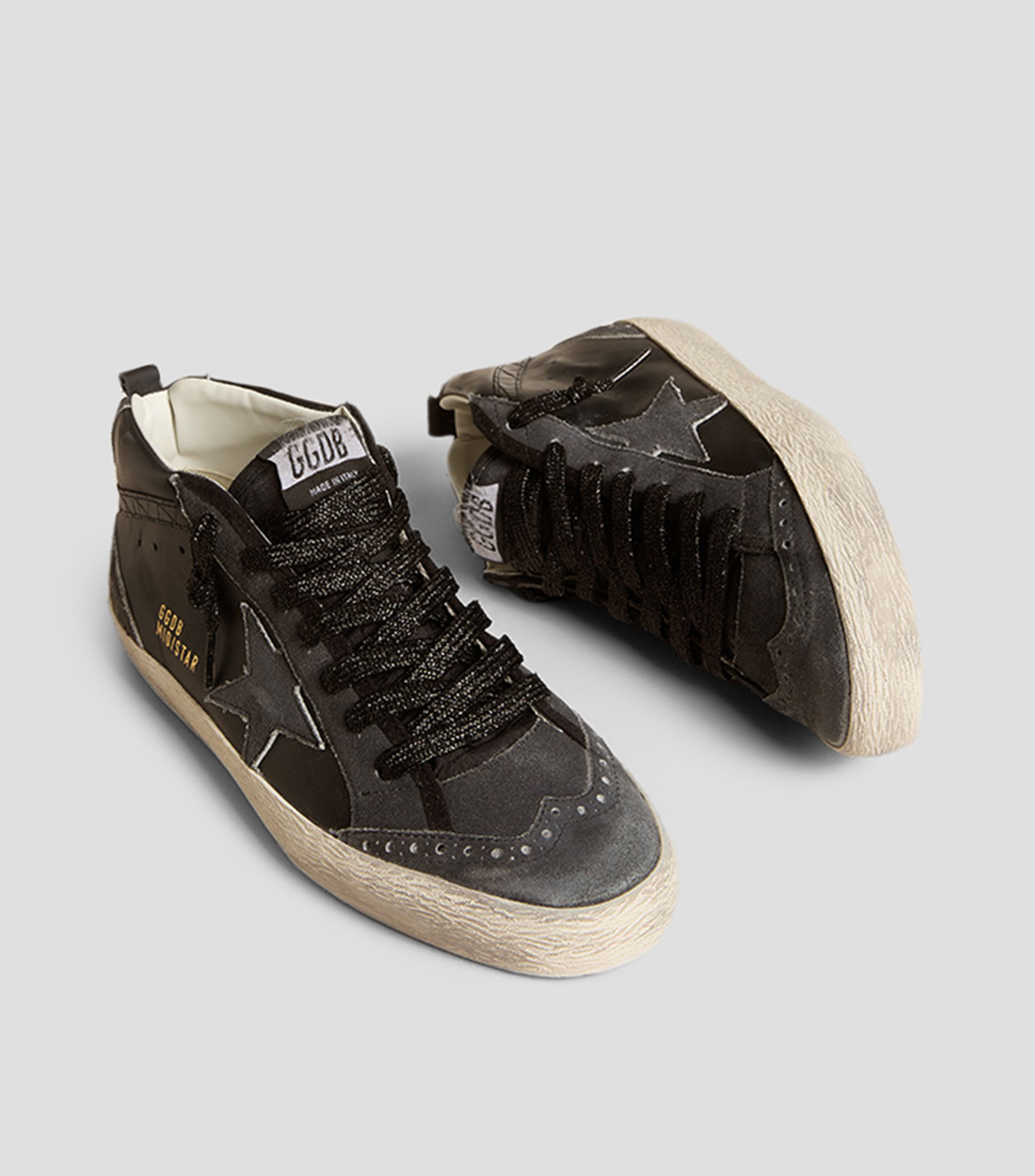 Tenis casuales Mid-Star en piel Mujer
