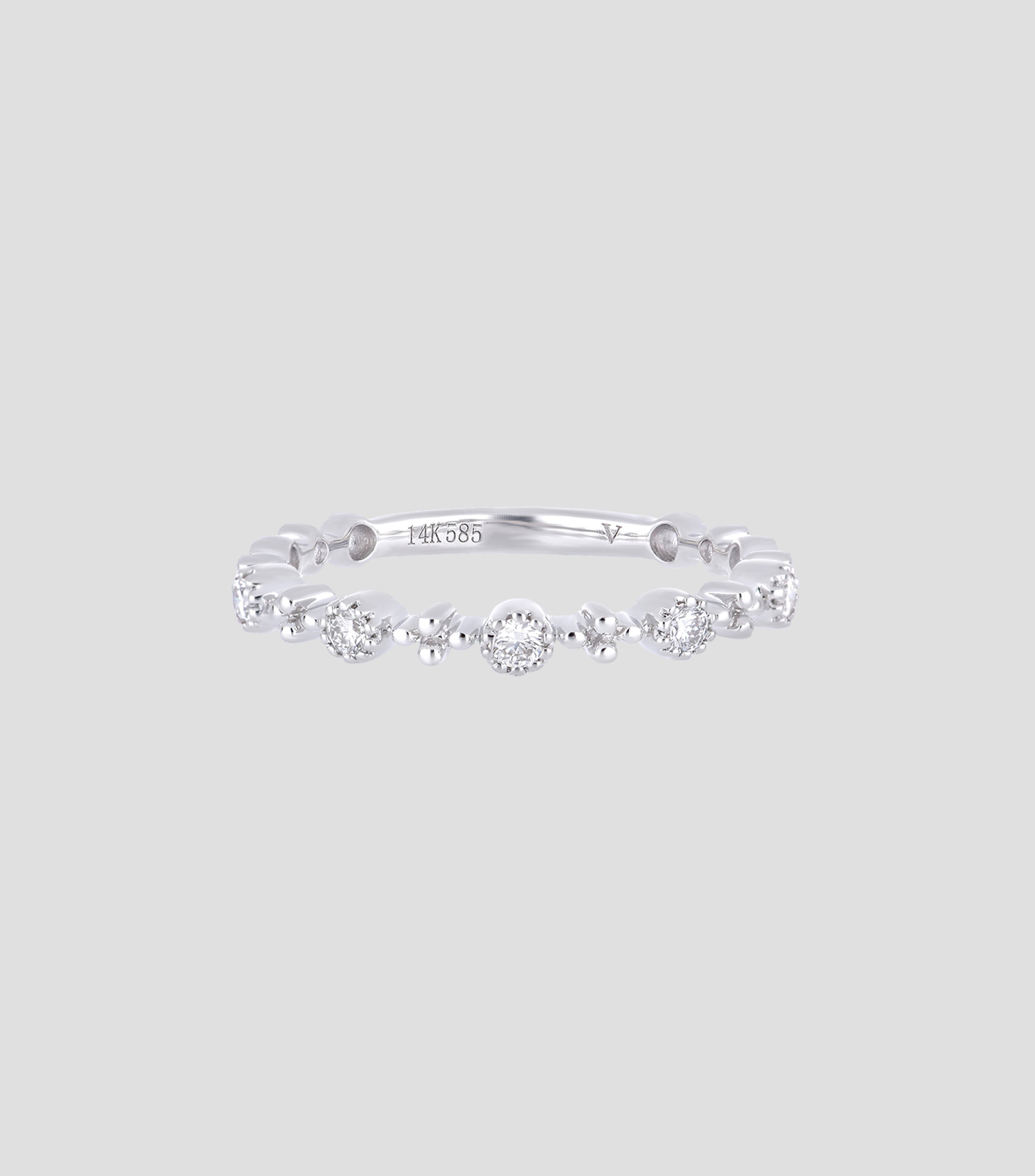 Anillo en oro con diamantes Mujer