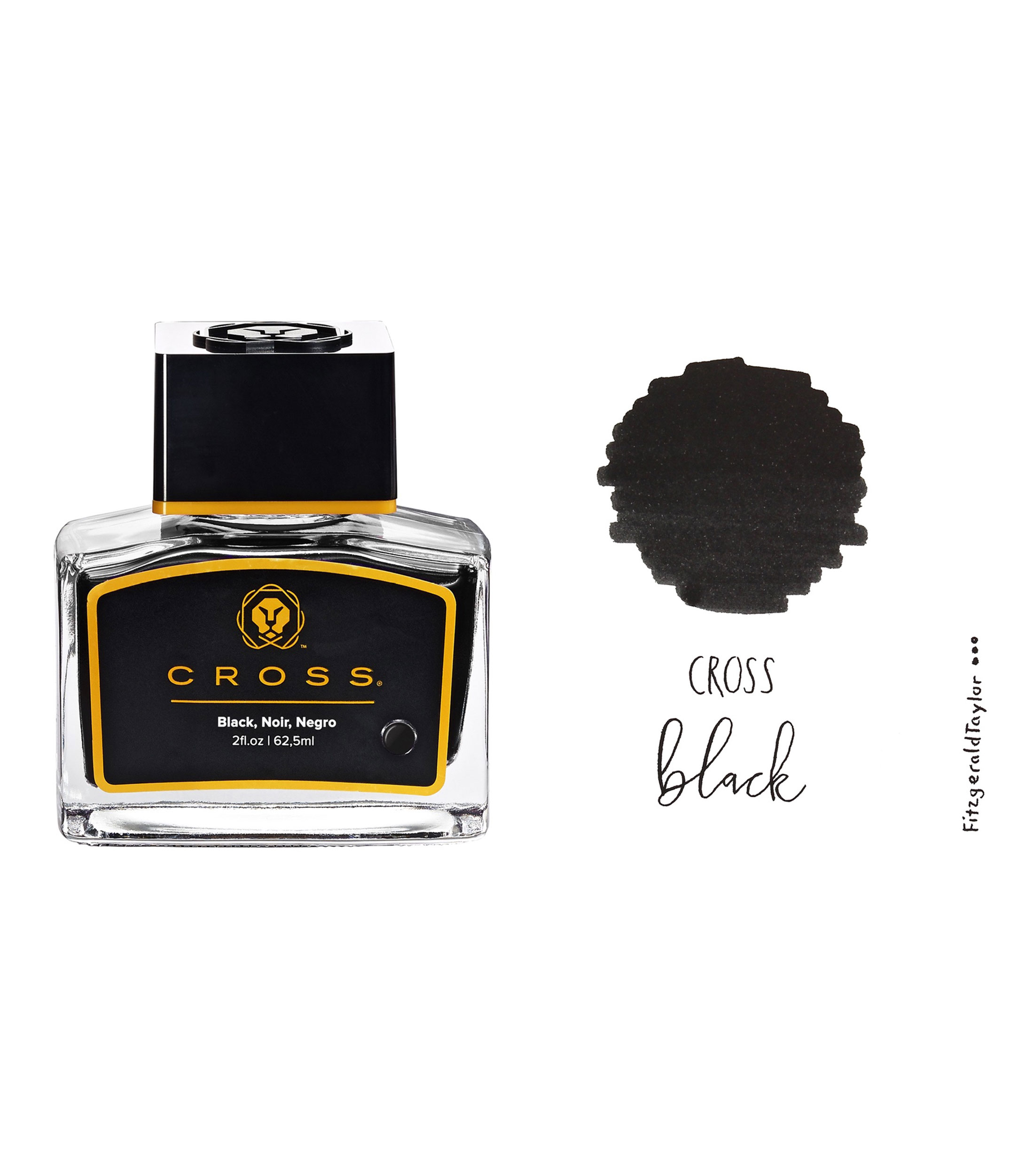 Frasco de tinta negra Cross, 62.5 ml