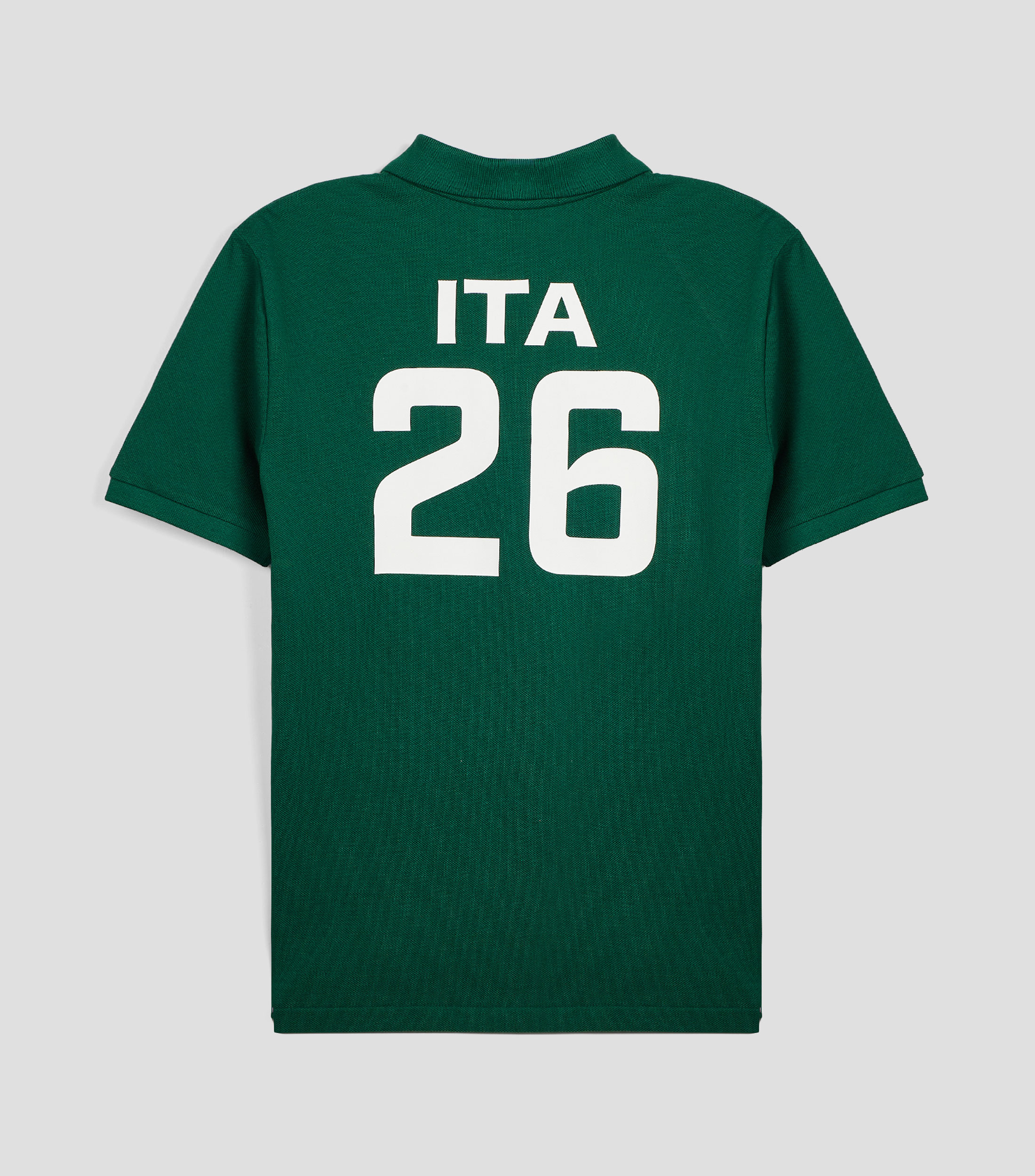 Playera tipo polo manga corta estampada Italia Niño