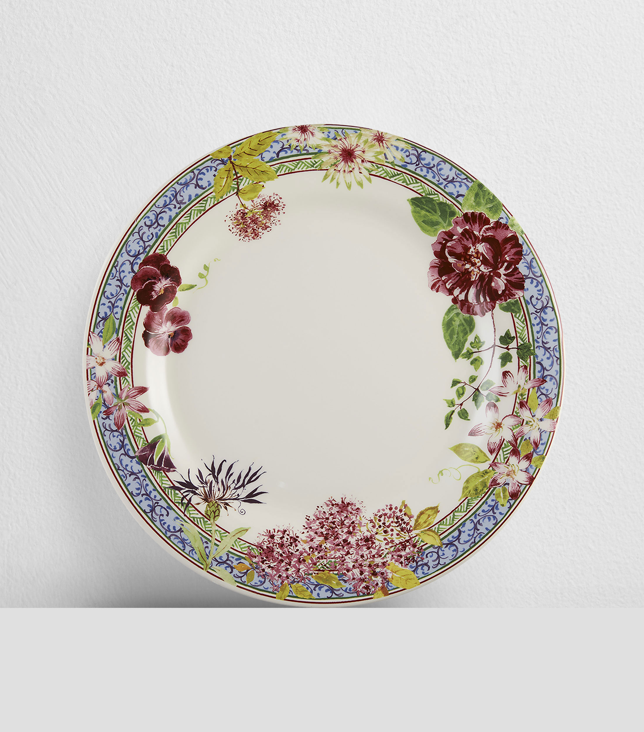 Set 4 platos llanos Millefleurs pintado