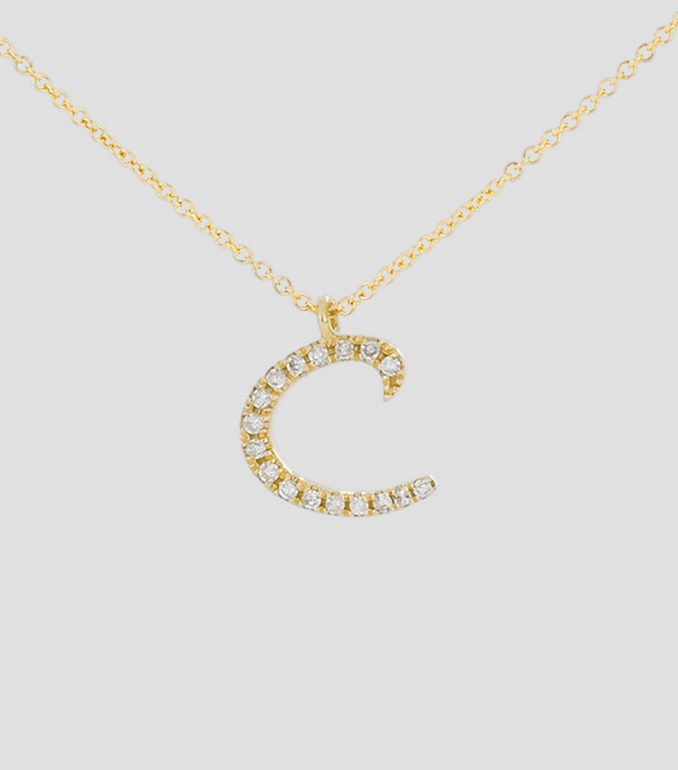 Dije en Oro amarillo de 14 kilates con diamantes Mujer