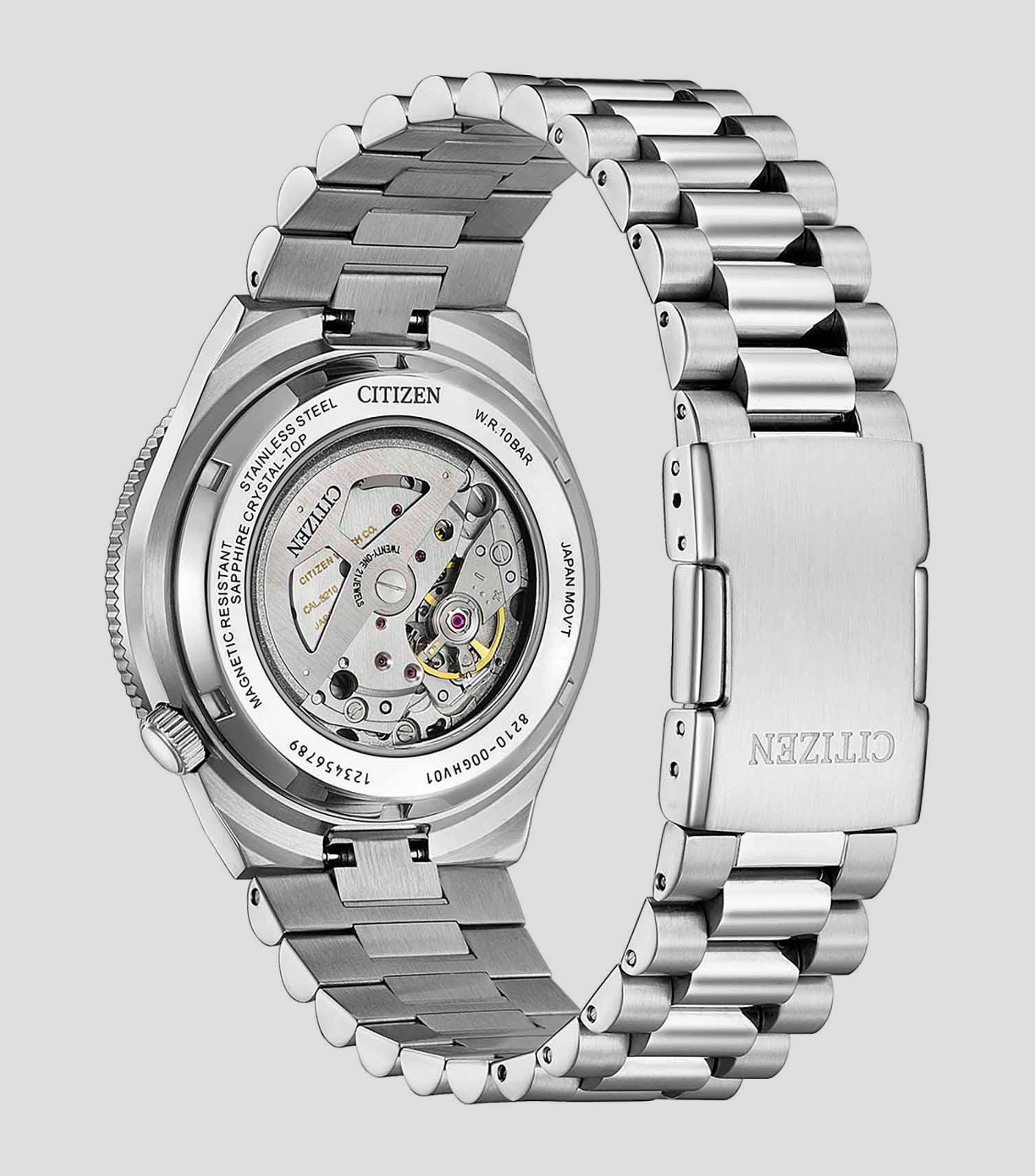 Reloj Unisex Tsuyosa Shore Automático Casual Plateado