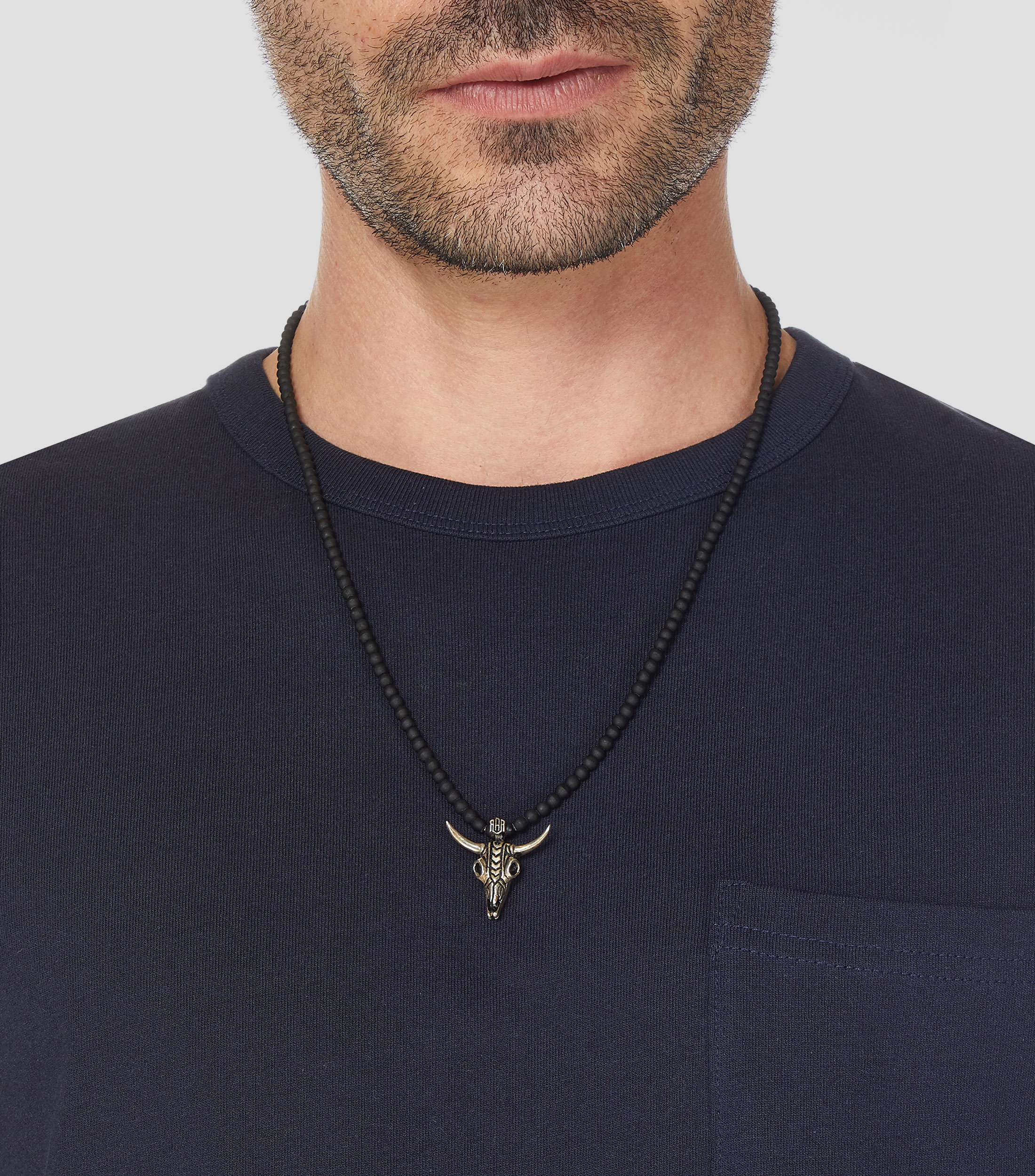 Collar con Dije Craneo de Toro Hombre