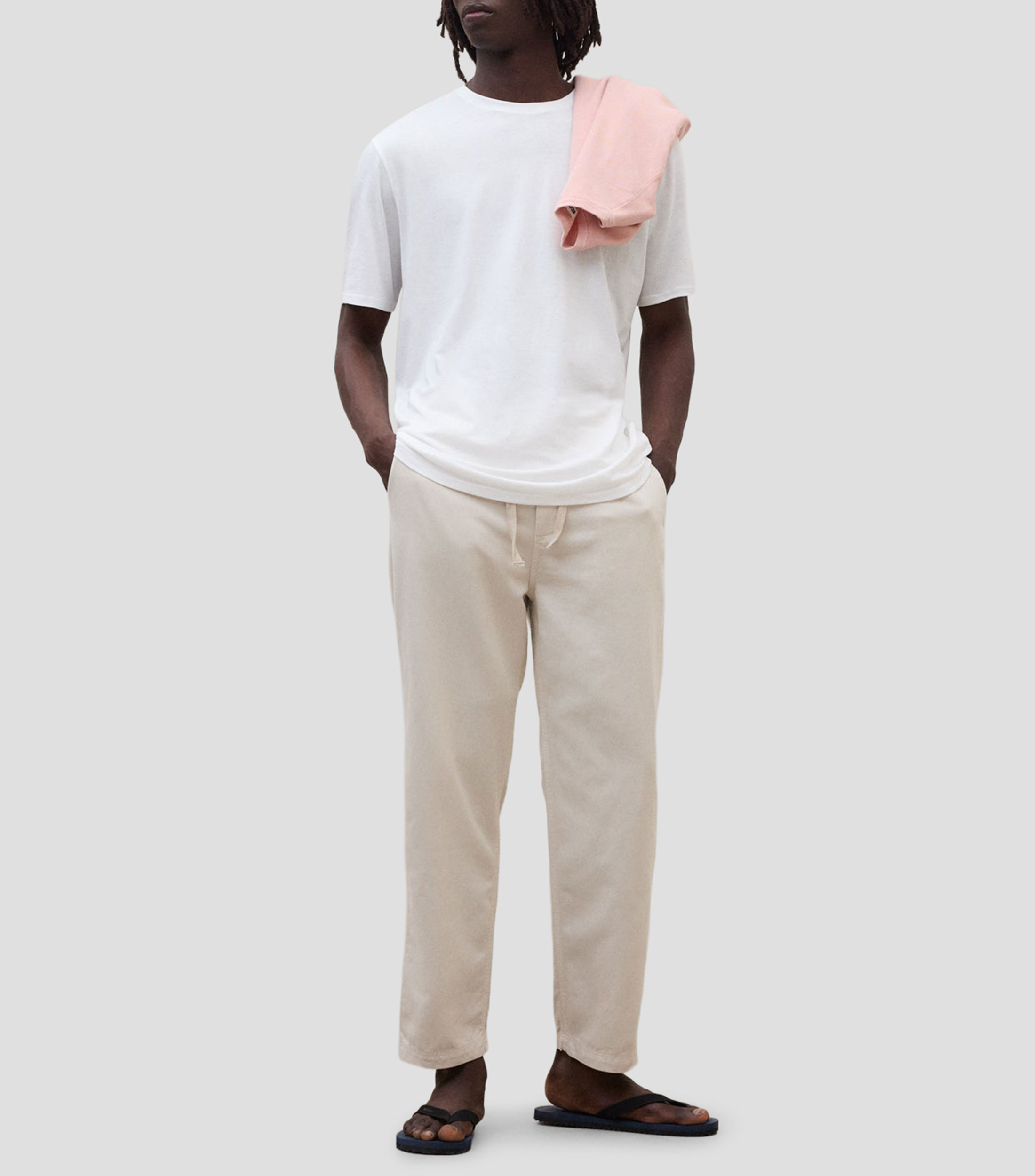 Playera cuello redondo manga corta estampada Hombre