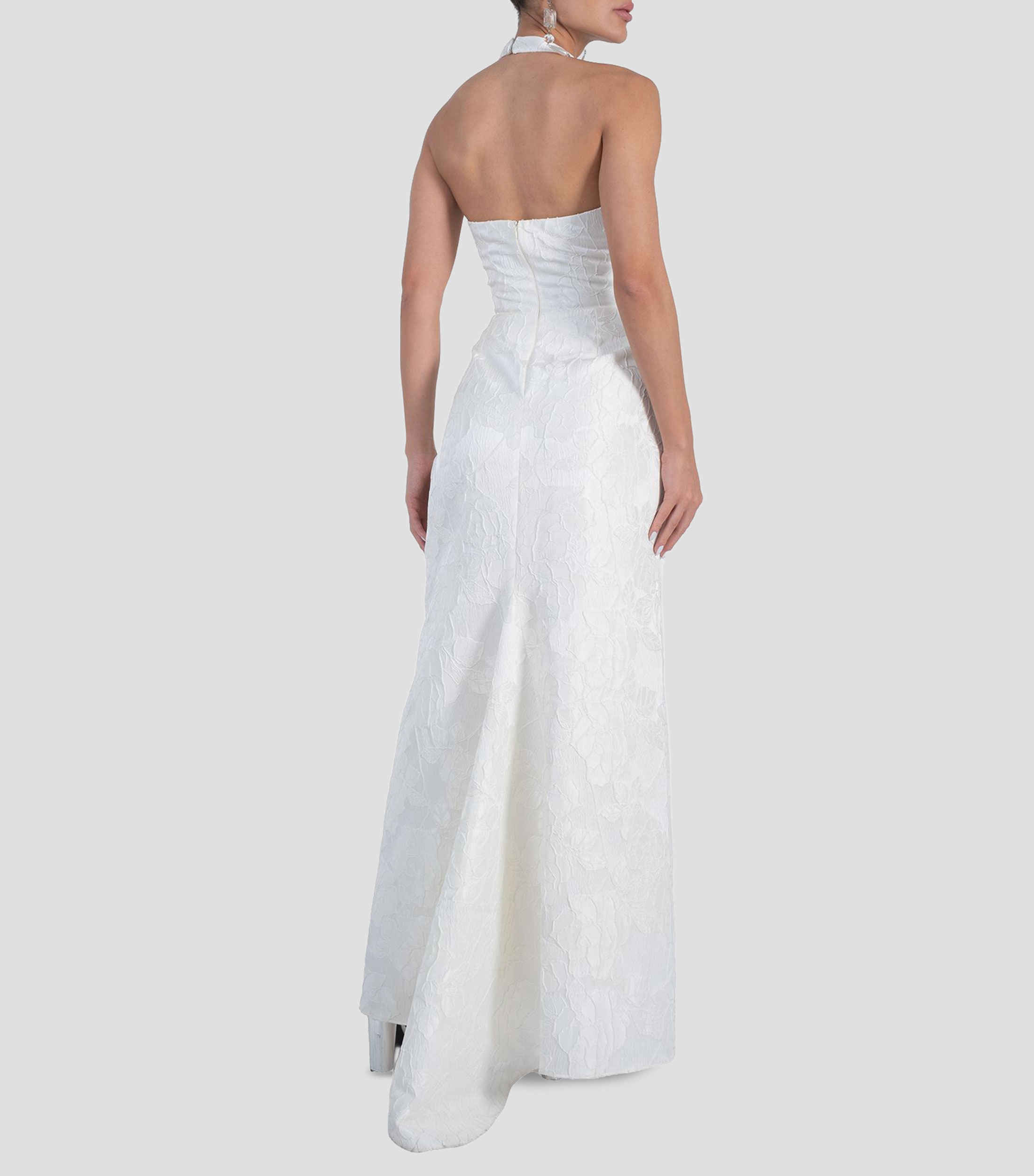 Vestido de fiesta largo liso Mujer