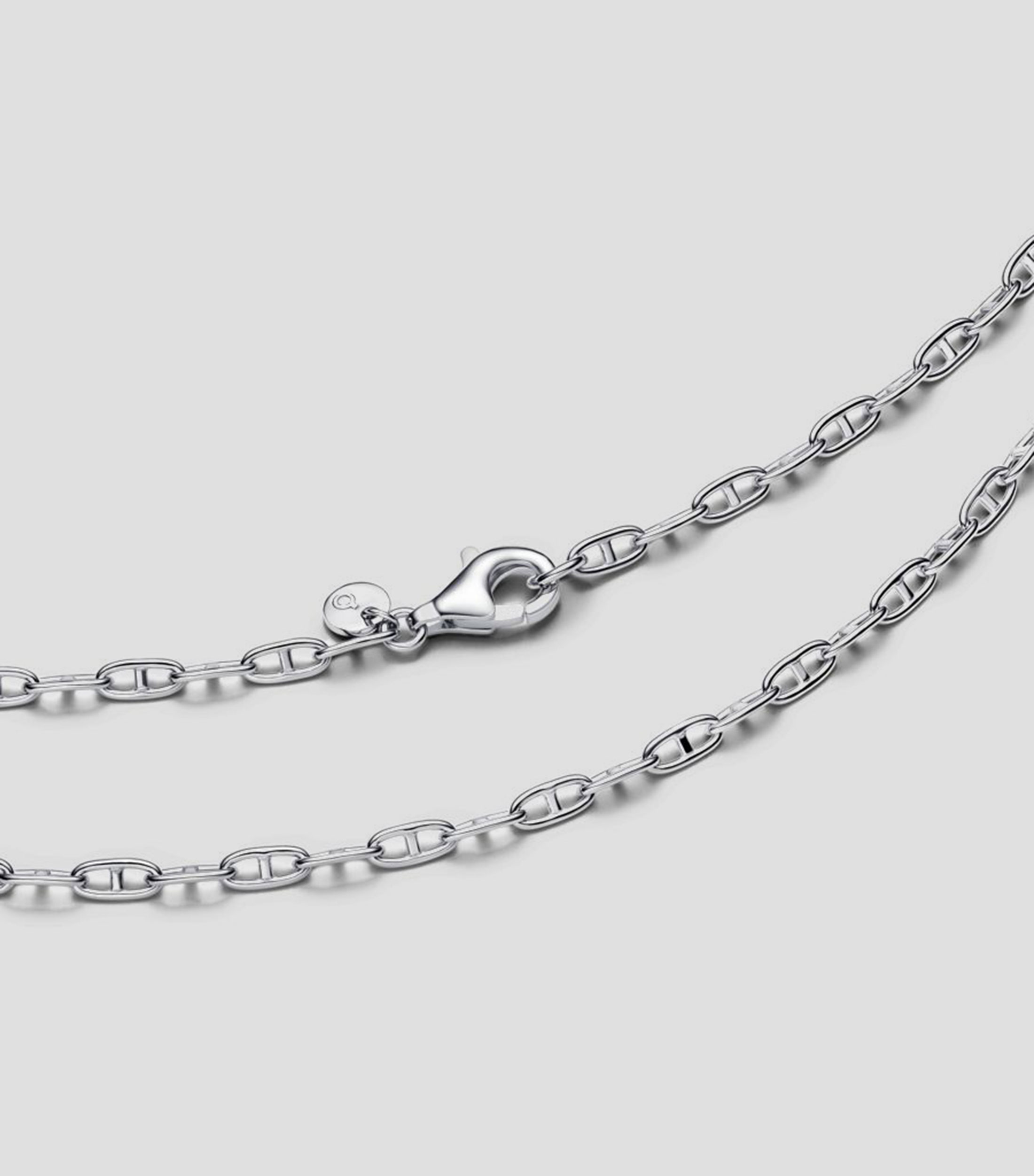 Collar de Cadena Ancla en Plata Mujer