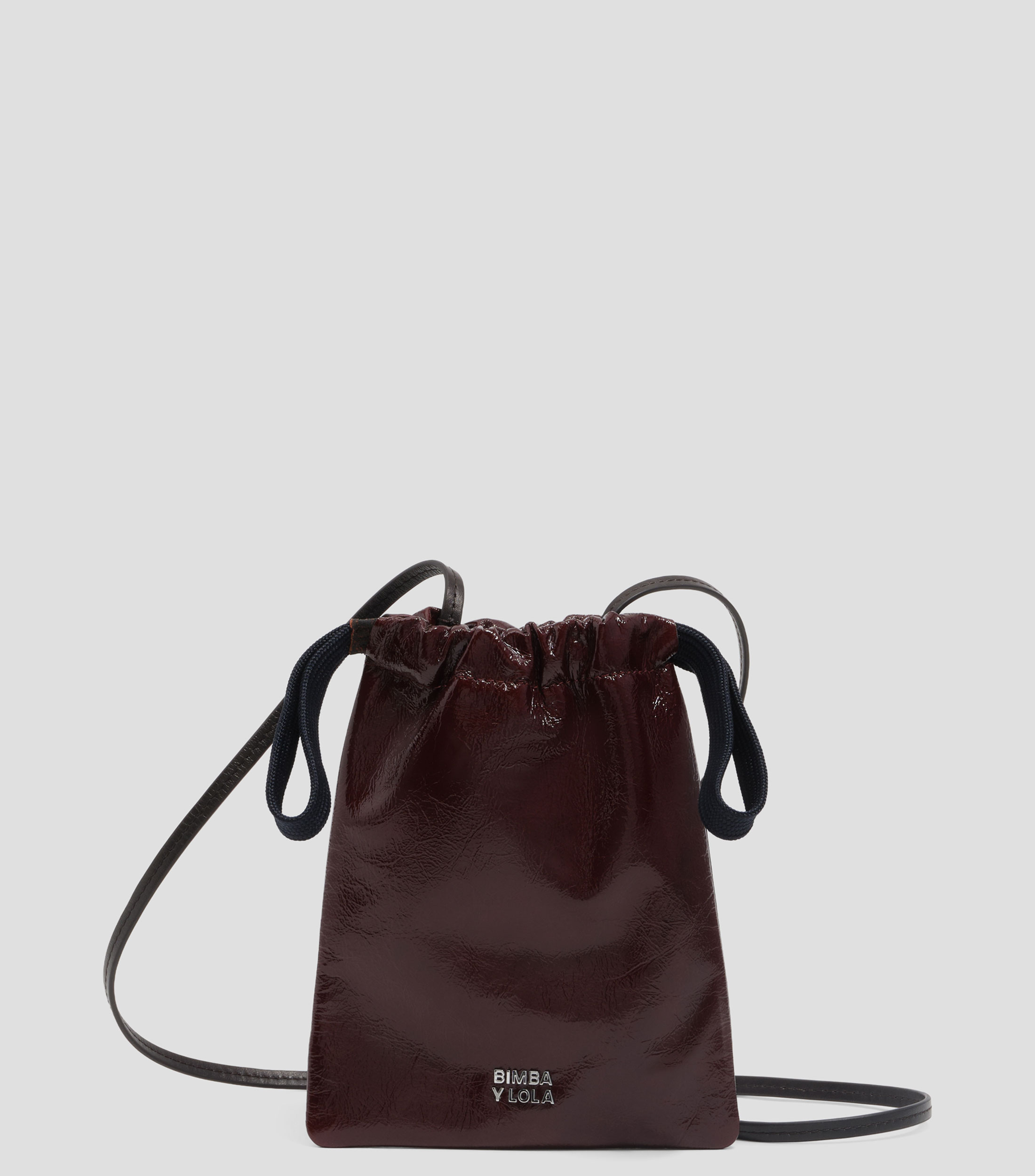 Bolsa bucket mini piel castaña Mujer