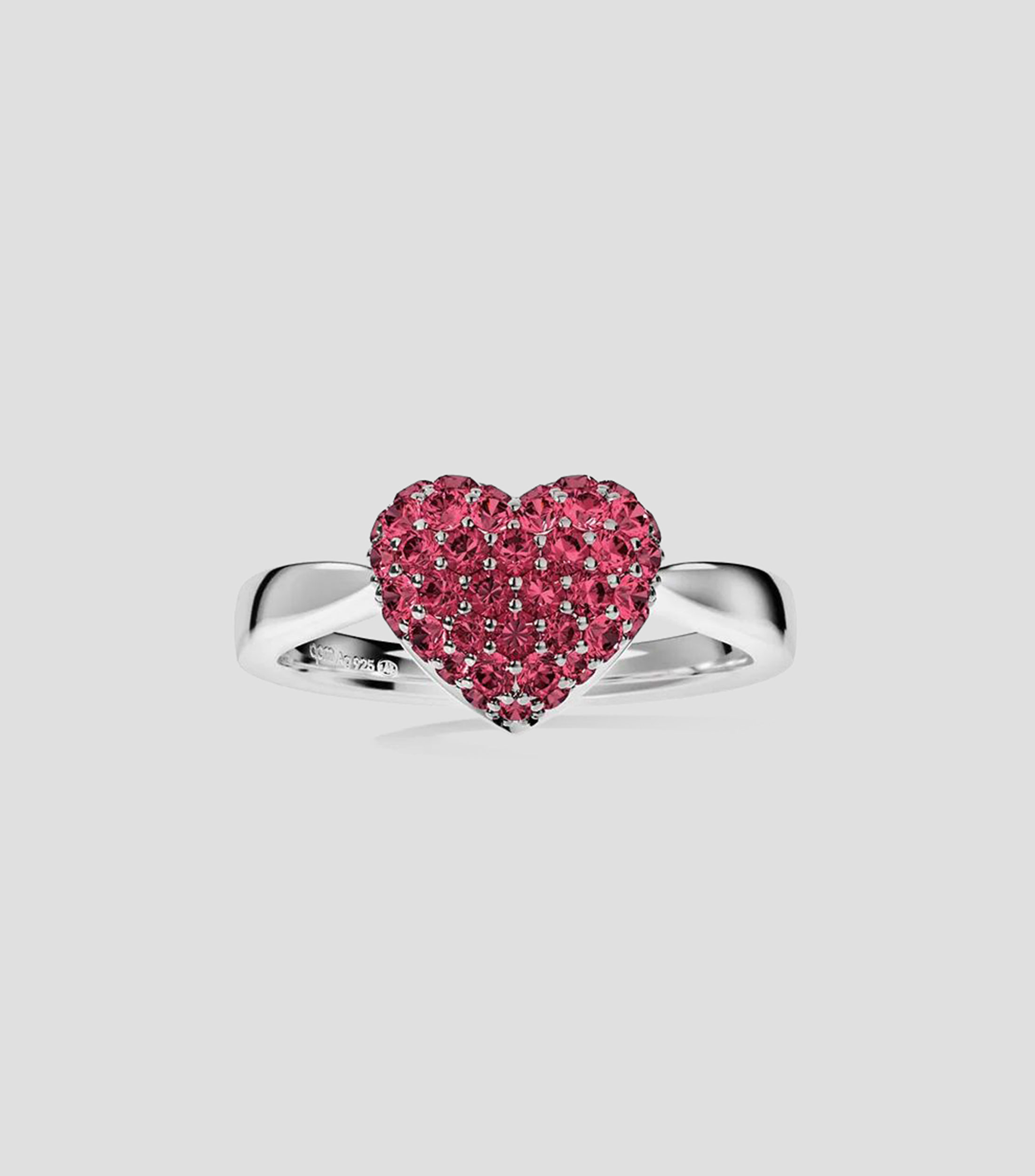 Anillo en plata .925 con incrustación de zirconia Mujer
