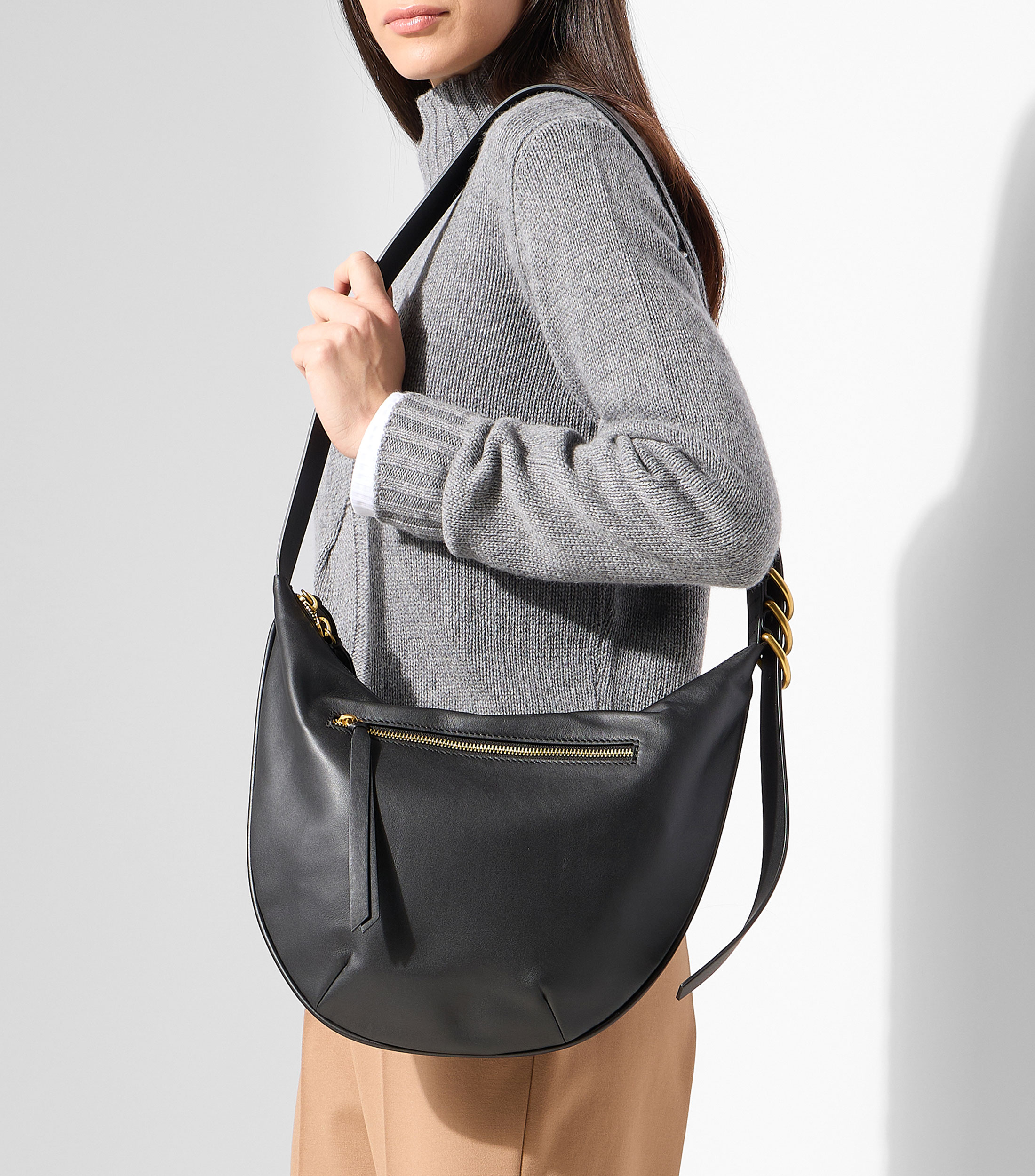 Bolsa hobo en piel Mercer lisa Mujer