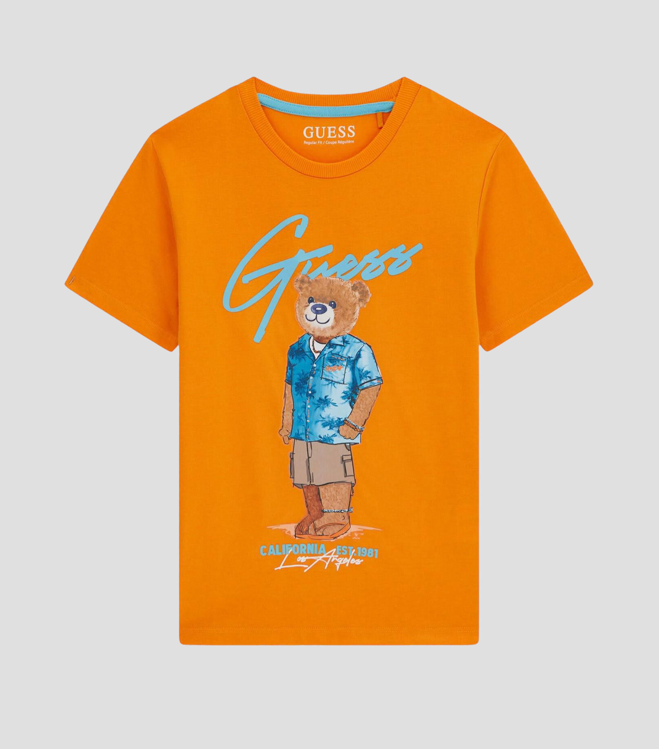 Playera cuello redondo manga corta estampada Niño