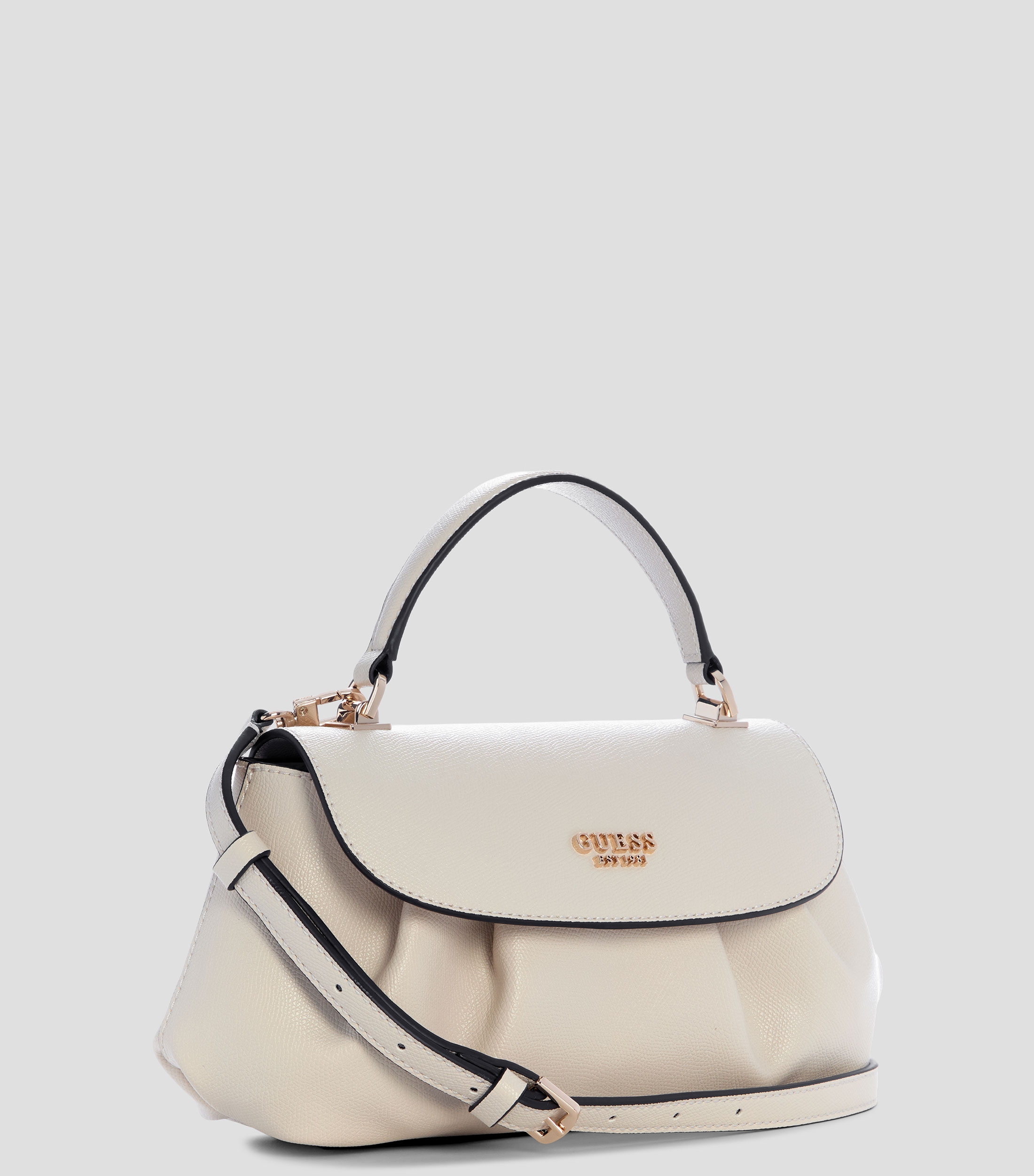 Bolsa crossbody lisa con detalle texturizado Mujer