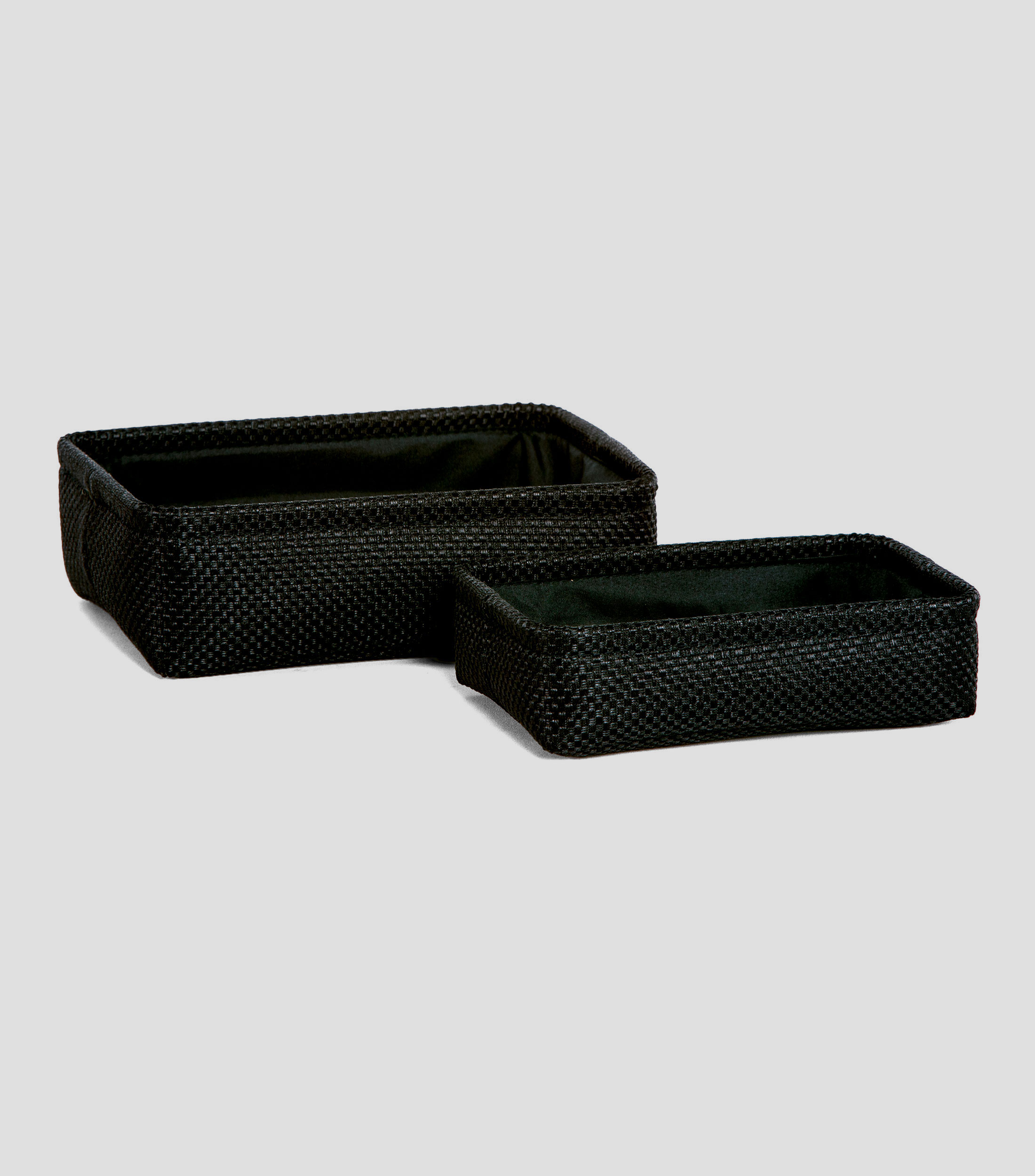 Set 2 Cestas Rect.Negro 26,5X19,5X8