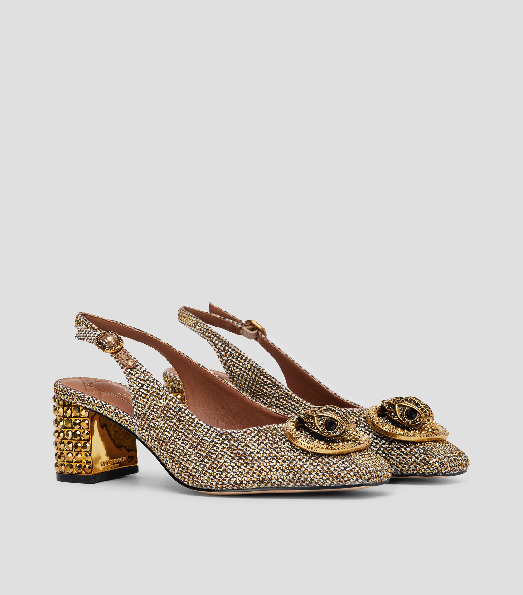 Zapatillas Slingback tacon bajo Mujer
