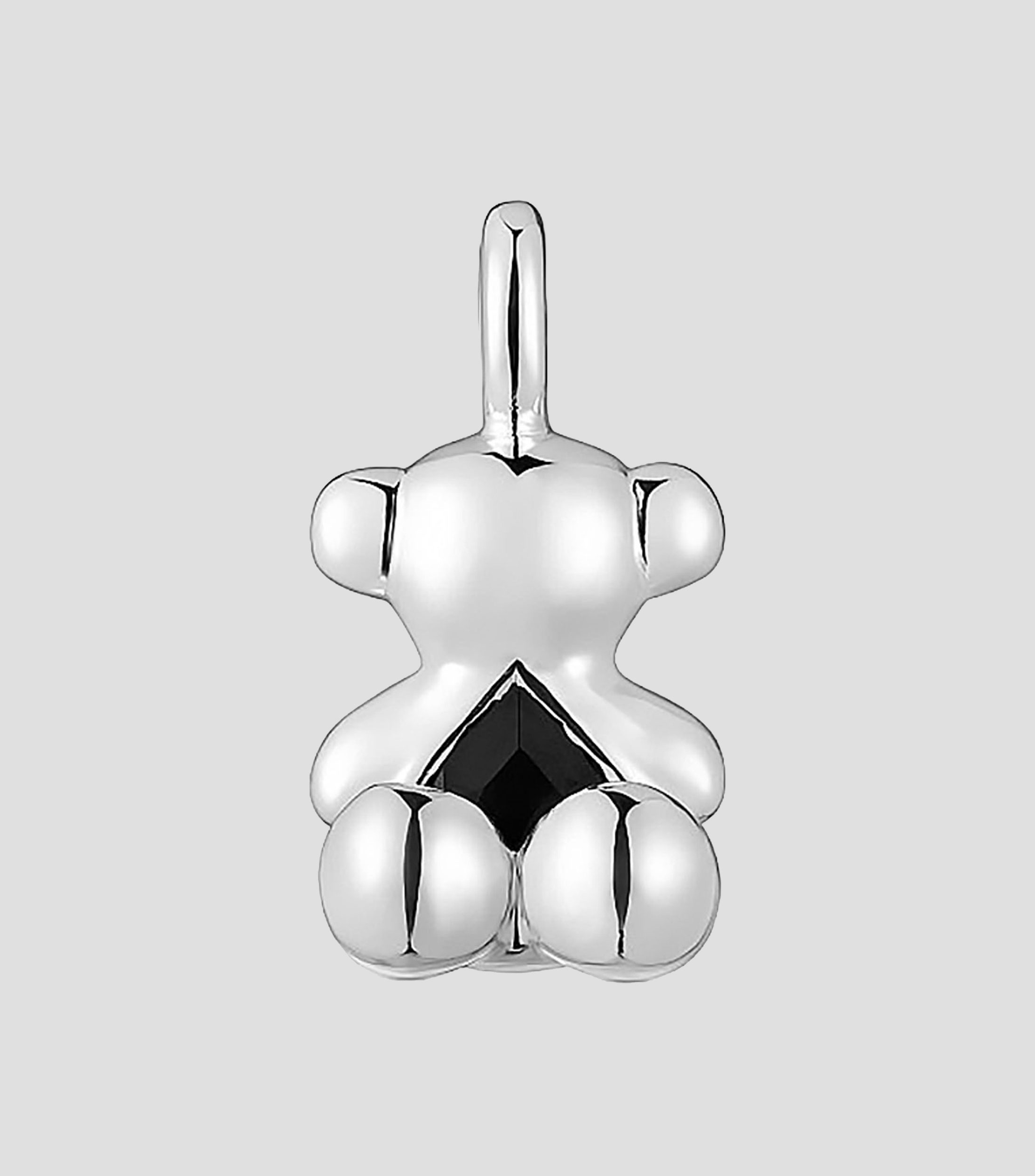 Dije oso en plata Bold Bear con ónix Mujer