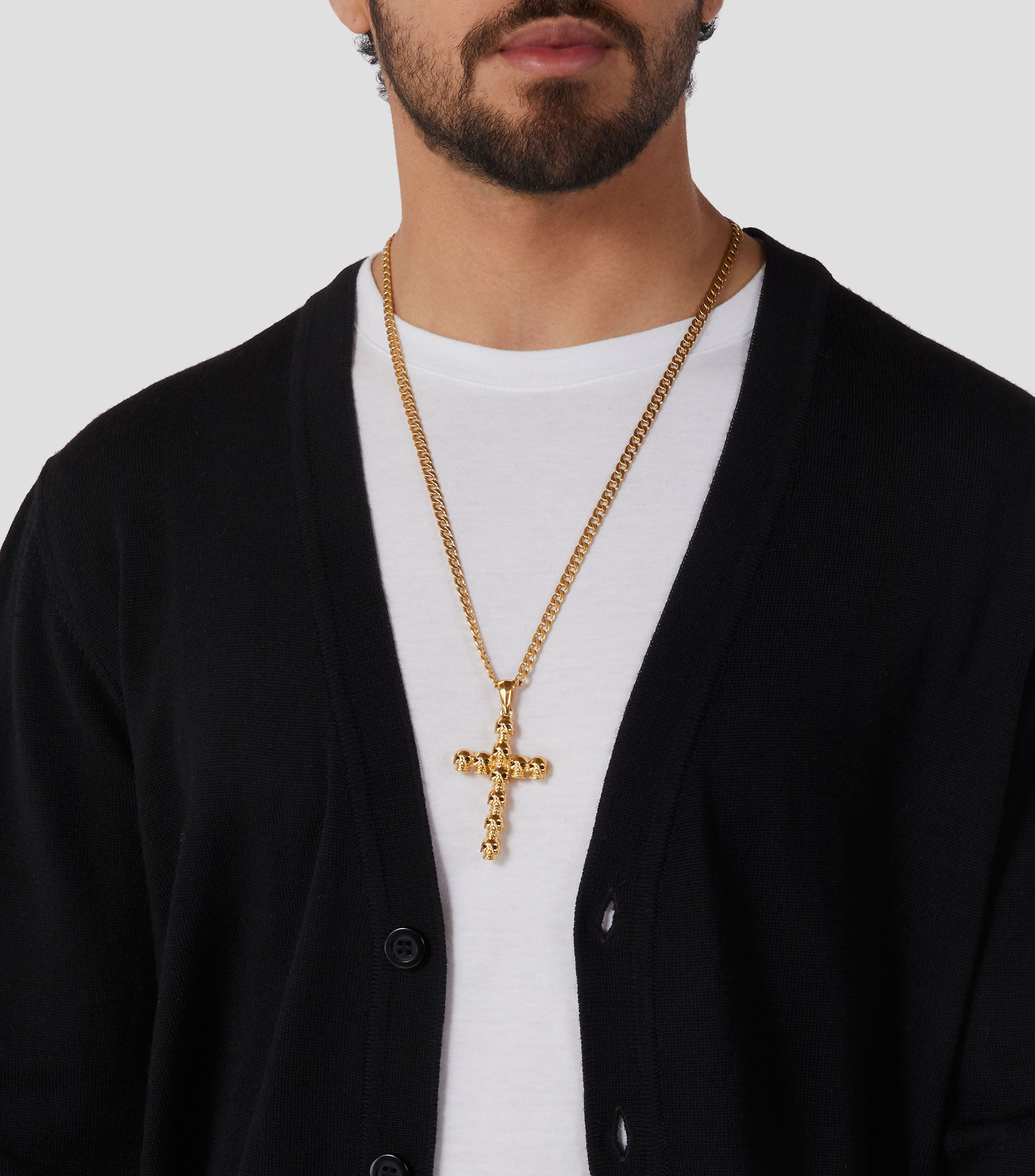 Collar con Dije en Forma de Cruz Hombre