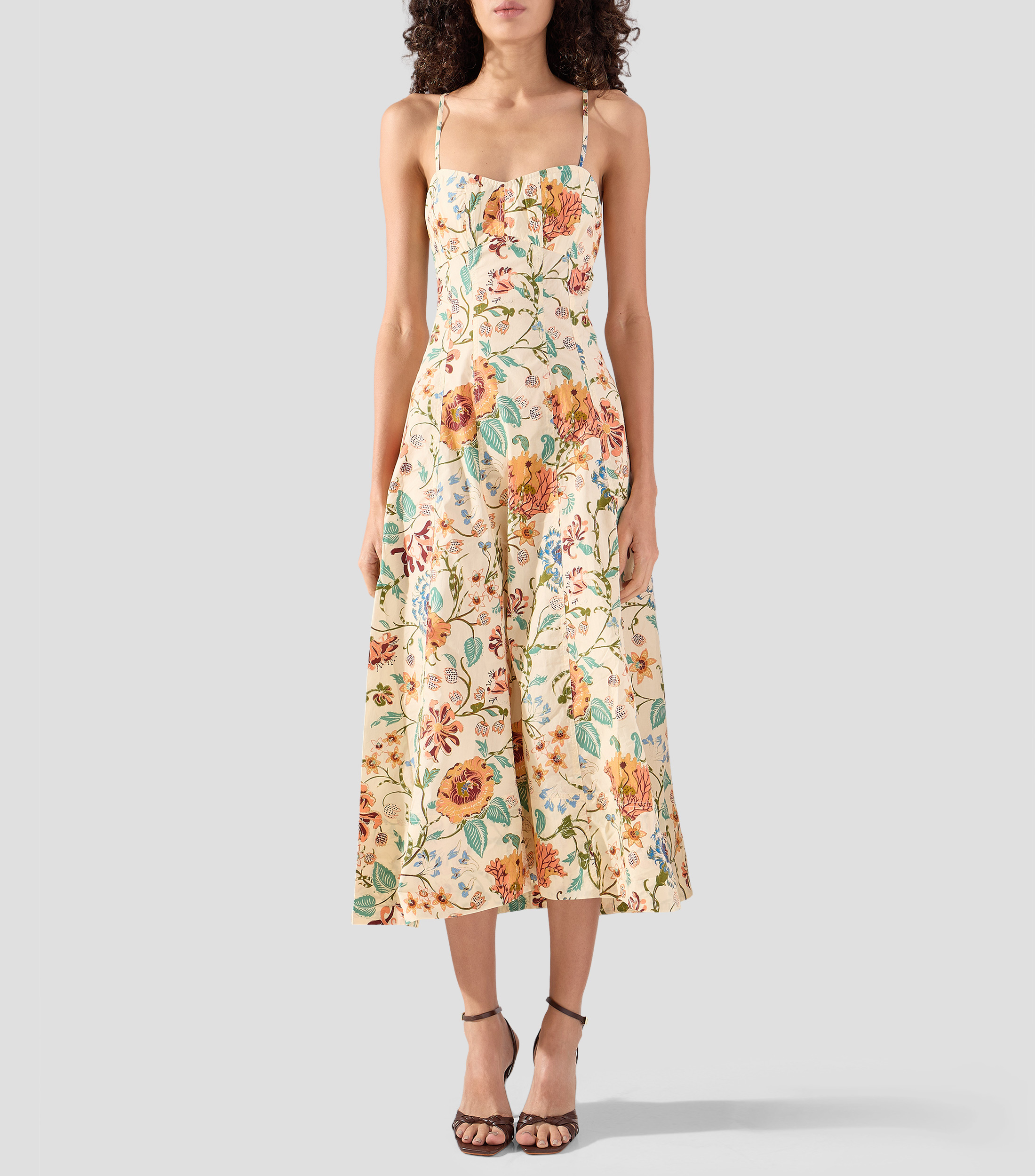 Vestido midi estampado Mujer