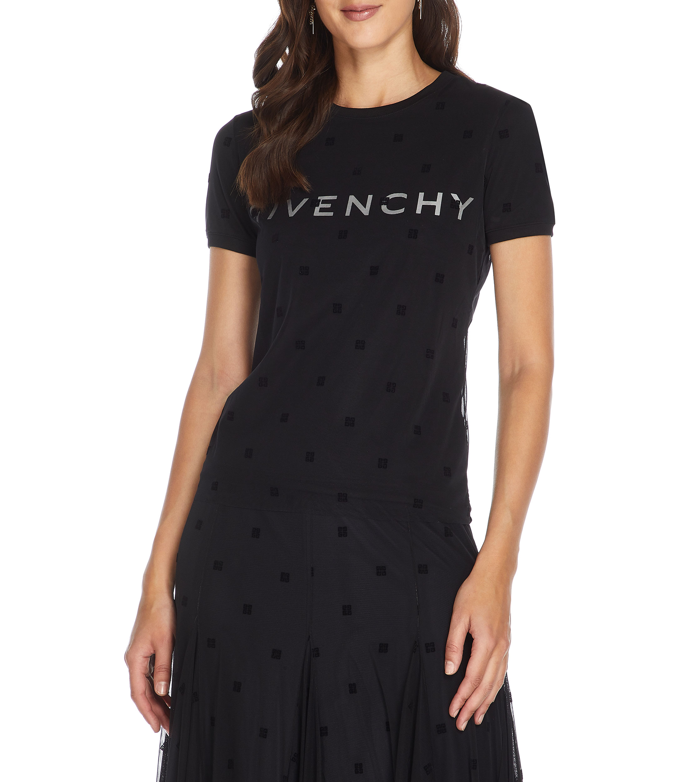 Givenchy: Playera cuello redondo manga corta Double Fitted Mujer | El ...