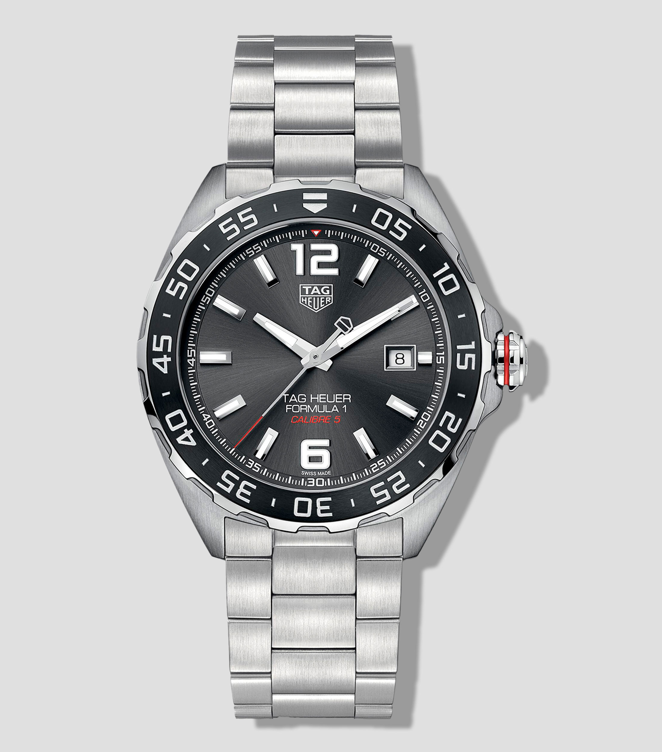 Reloj para Hombre Formula 1 casual, plateado, negro