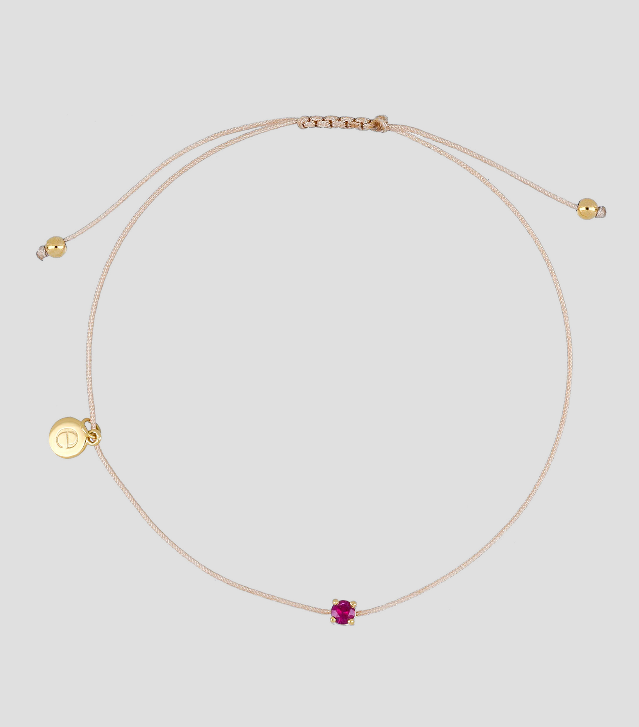 Pulsera ajustable con rubi Mujer