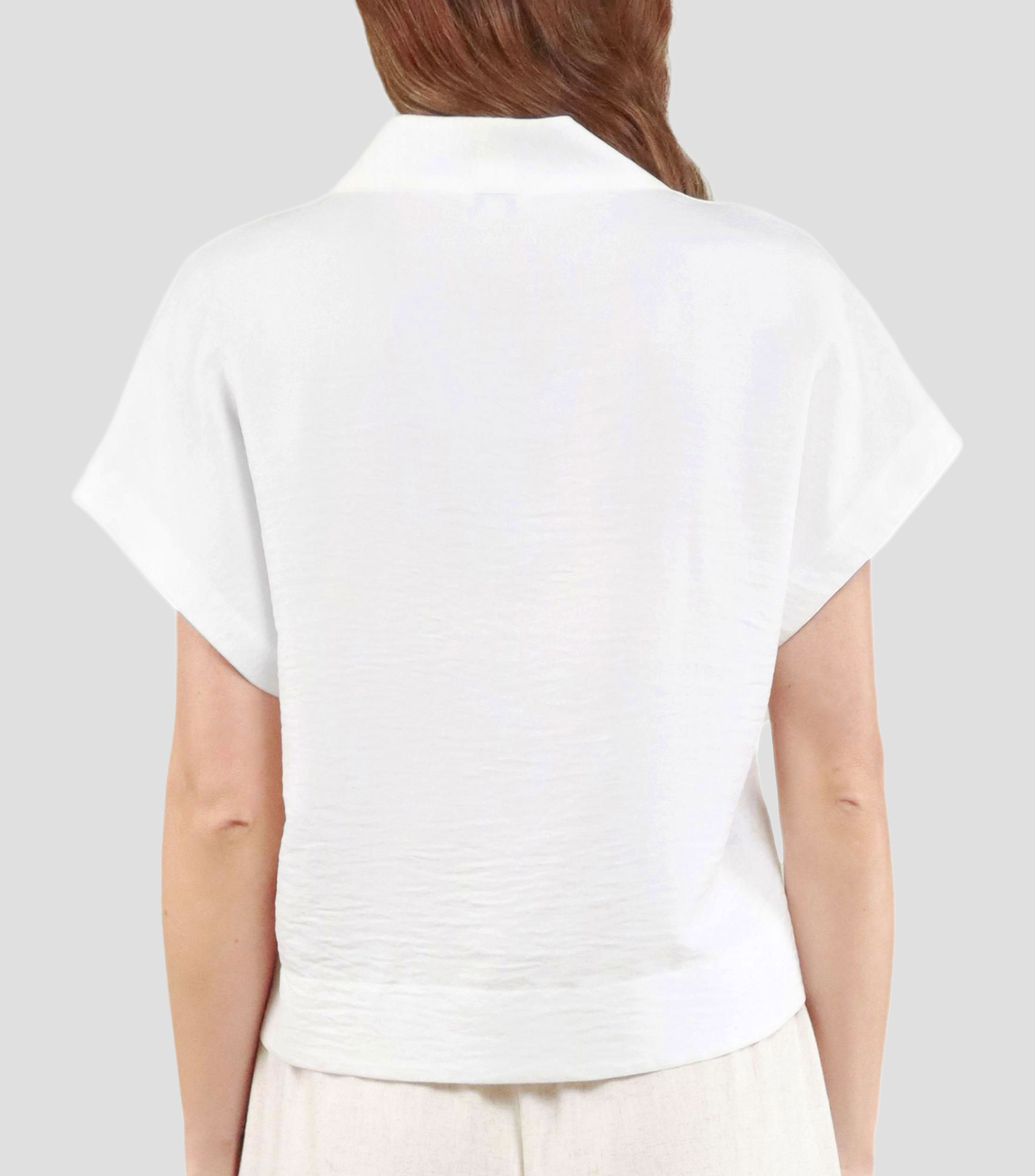 Blusa lisa manga corta Mujer