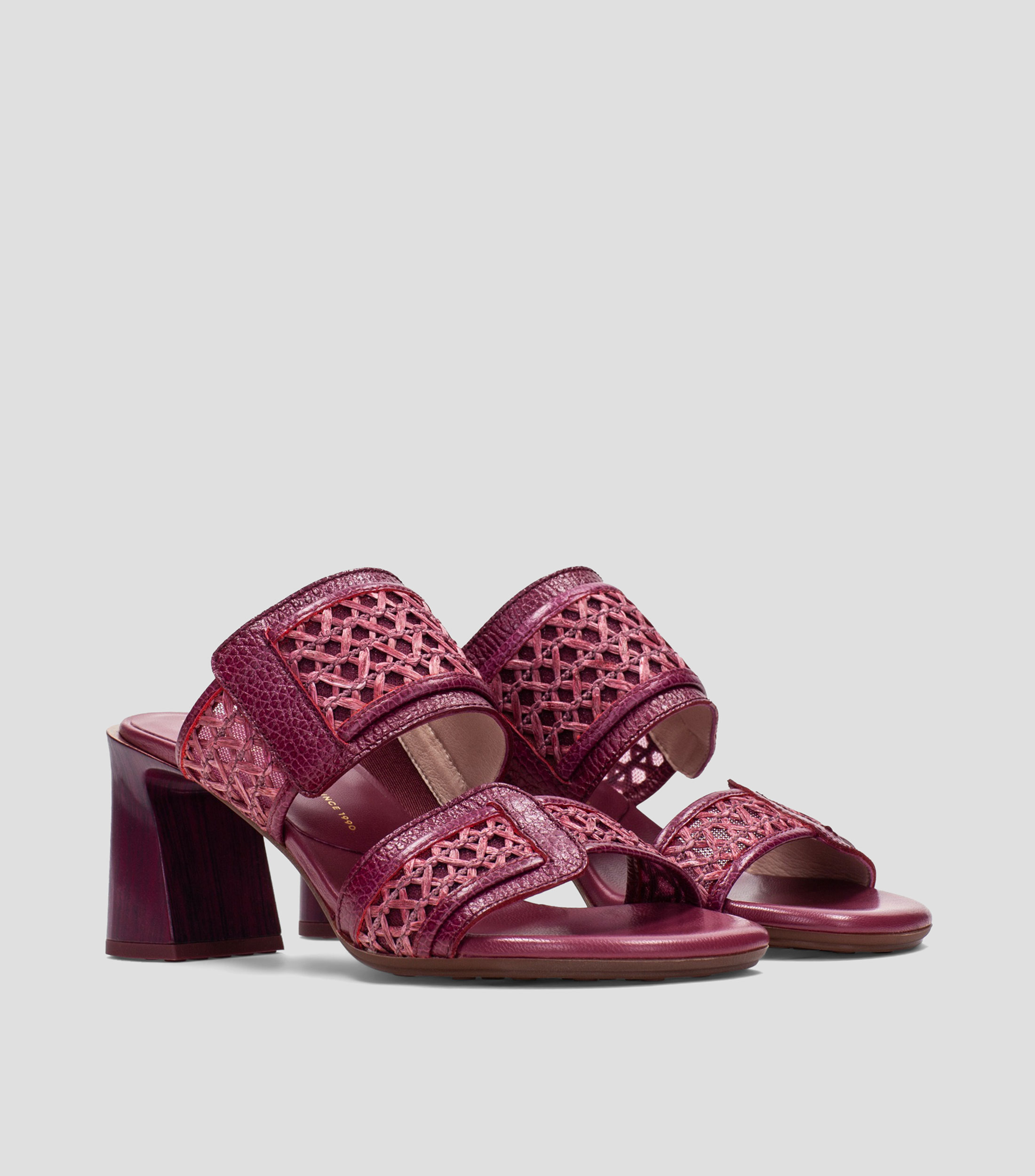 Sandalias con tacón medio cuadrado Mujer