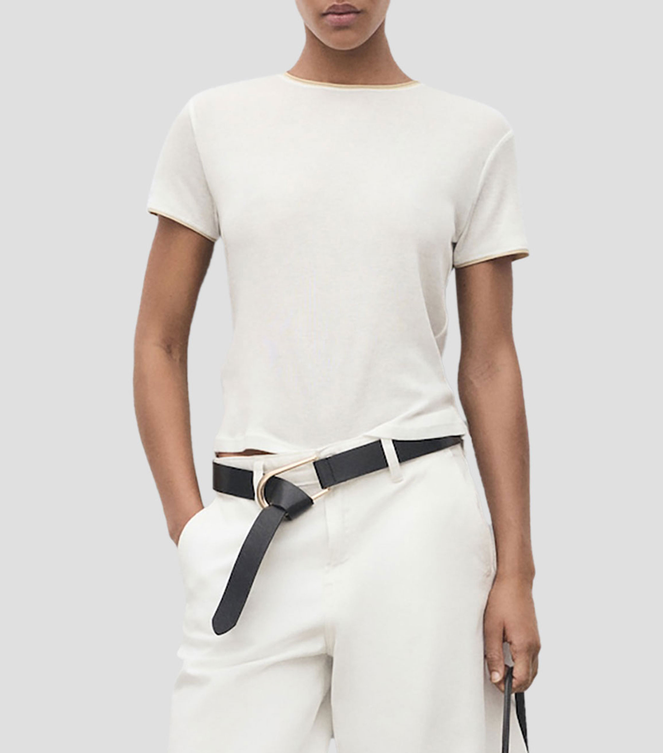 Playera cuello redondo manga corta Mujer