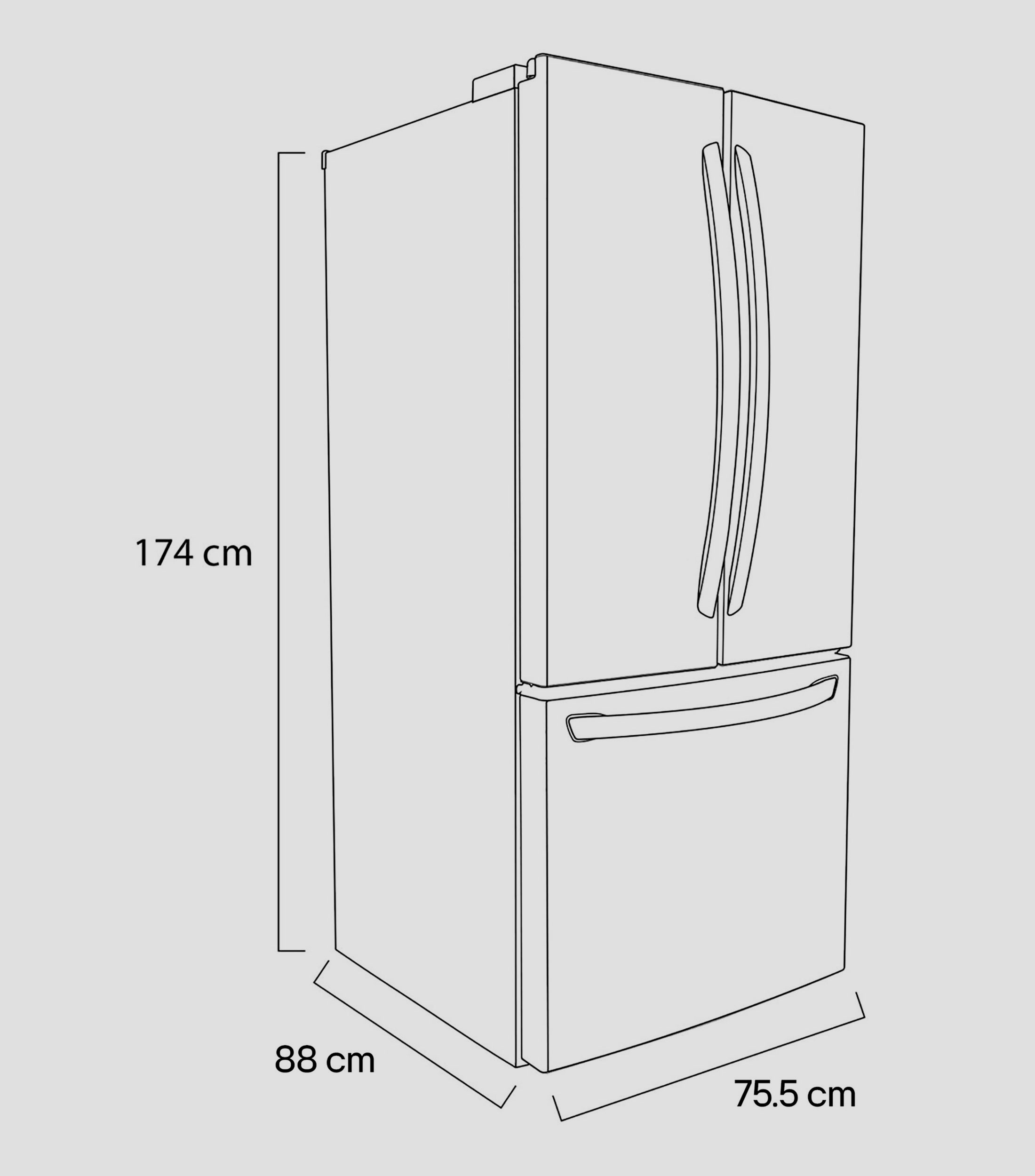 Refrigerador French Door 22 p3 GF22BGSK