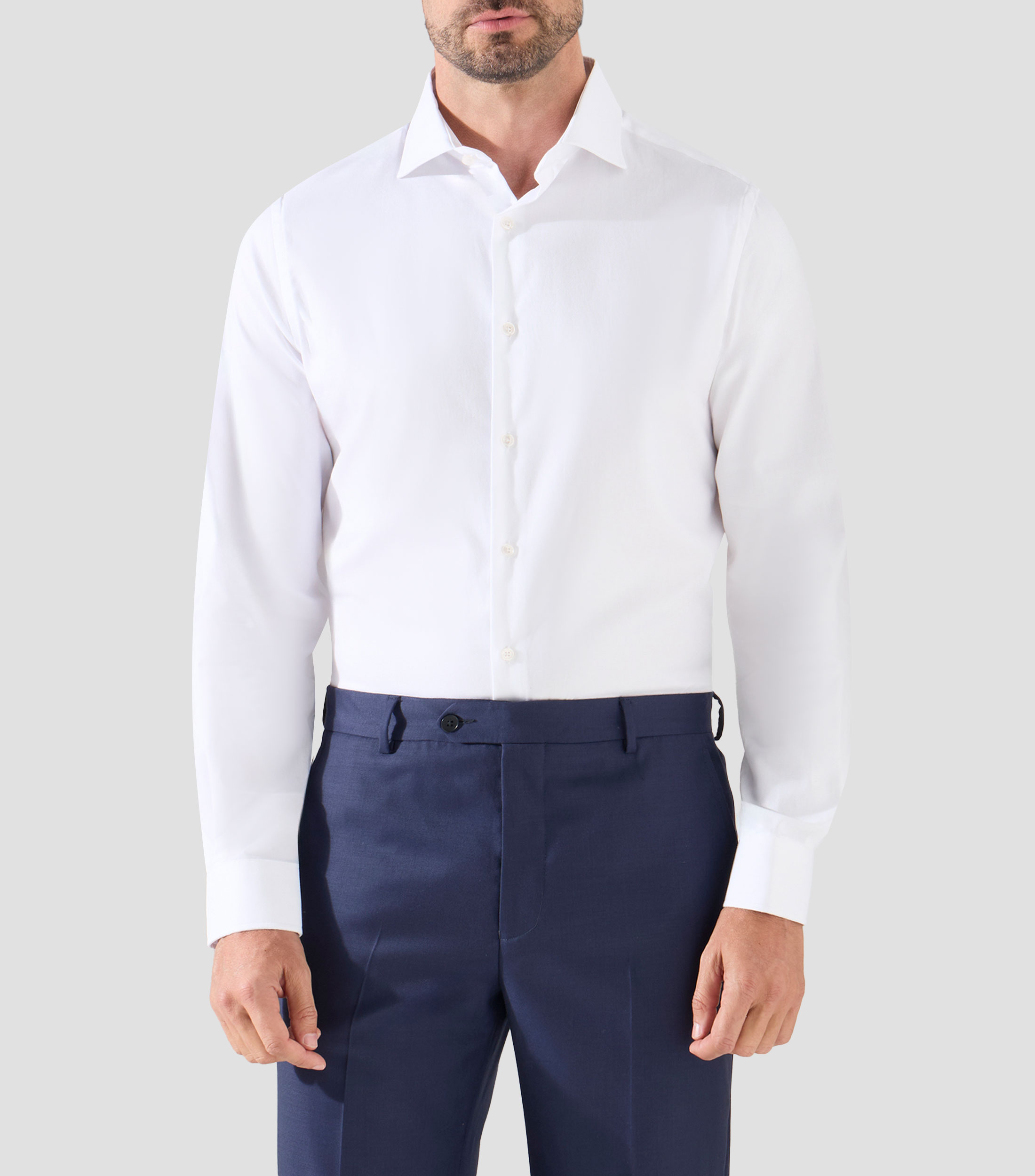 Camisa lisa manga larga Hombre