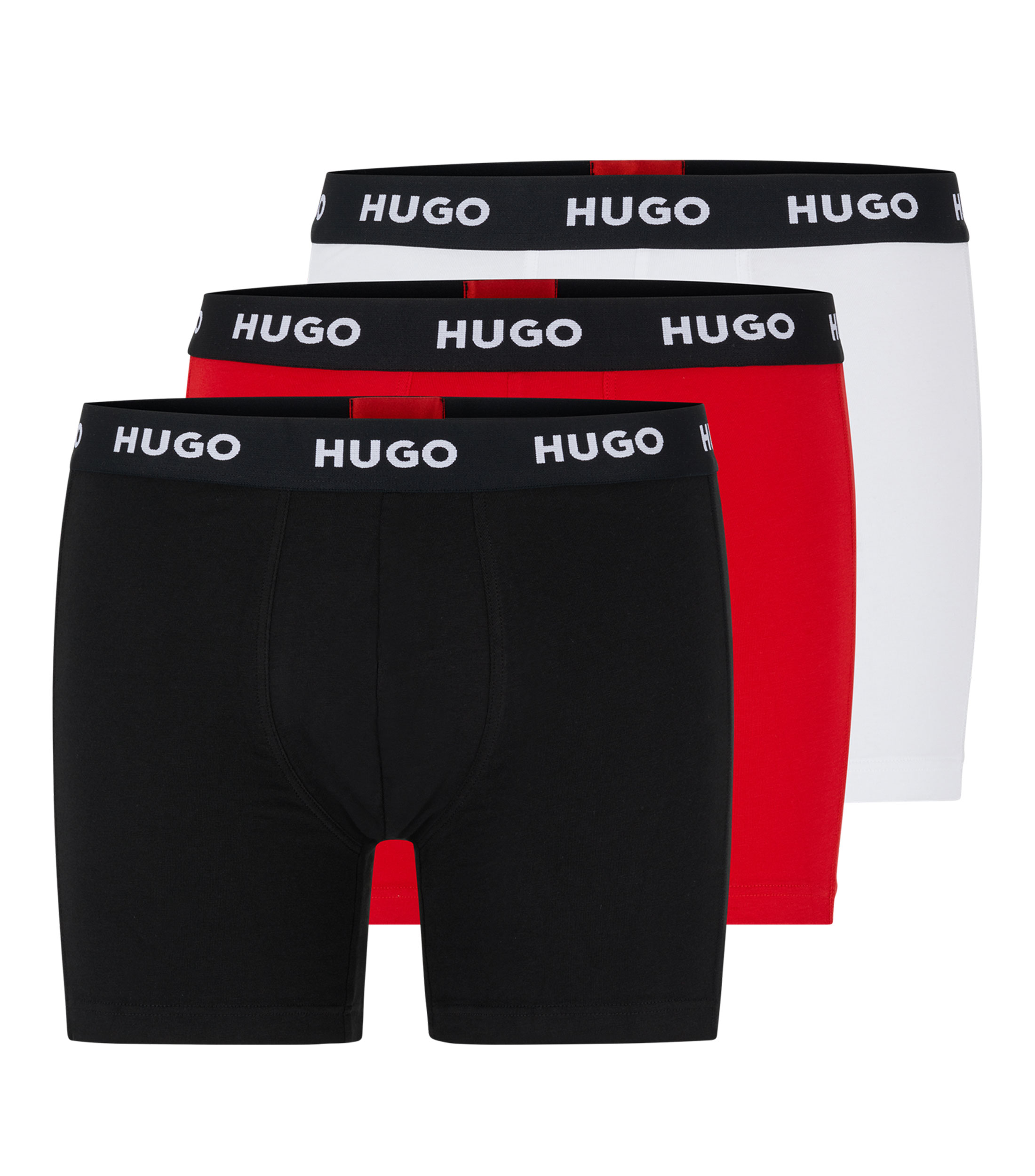 Hugo Set 3 Bóxers en algodón elástico con logos Hombre - El Palacio de ...