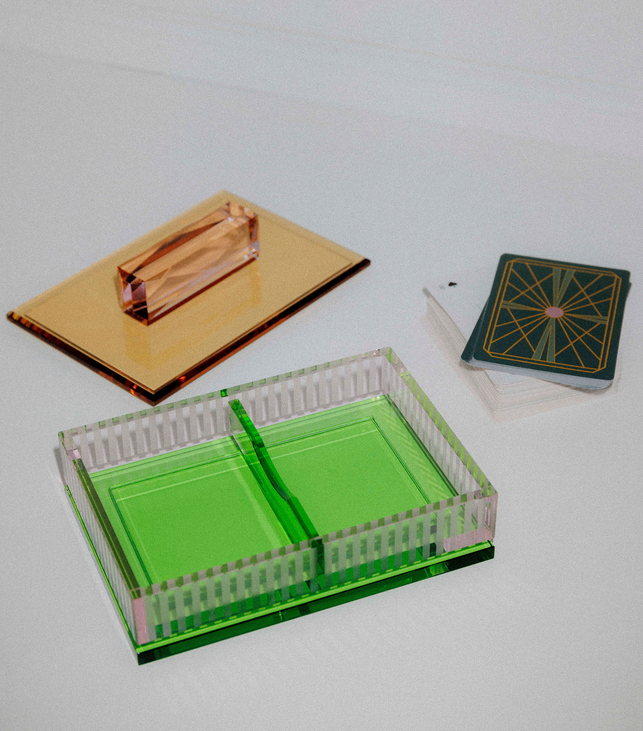 Caja decorativa en cristal