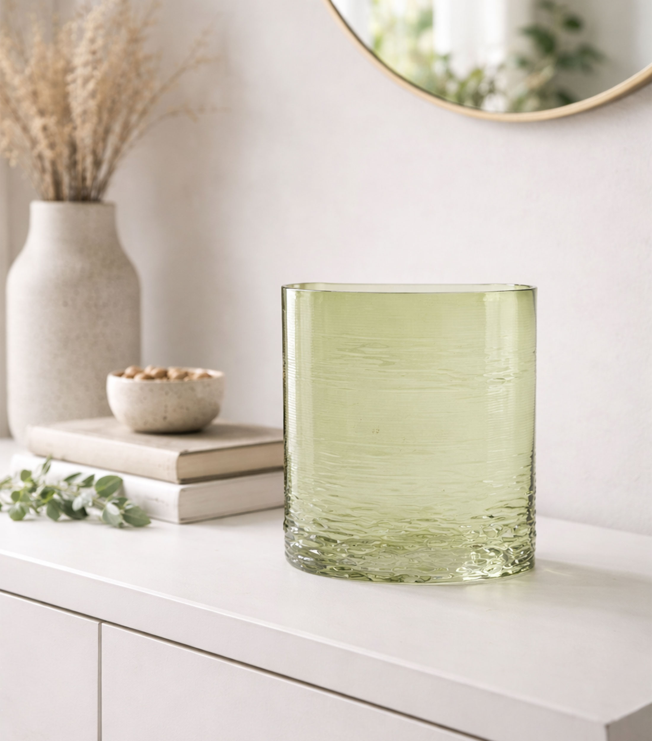 Jarrón Vana Verde Chico en cristal
