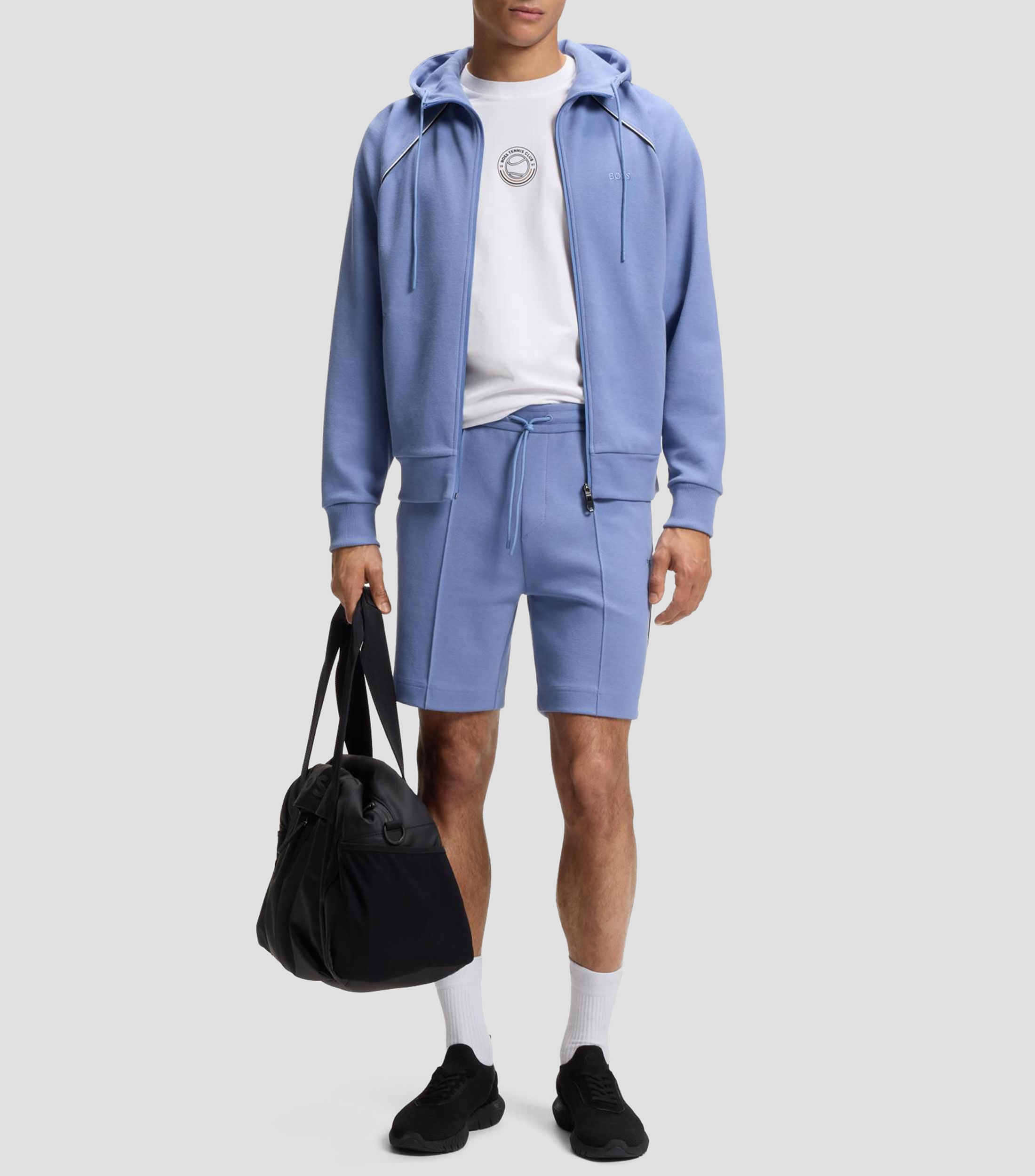 Playera de algodón elástico con ilustración de tenis Hombre