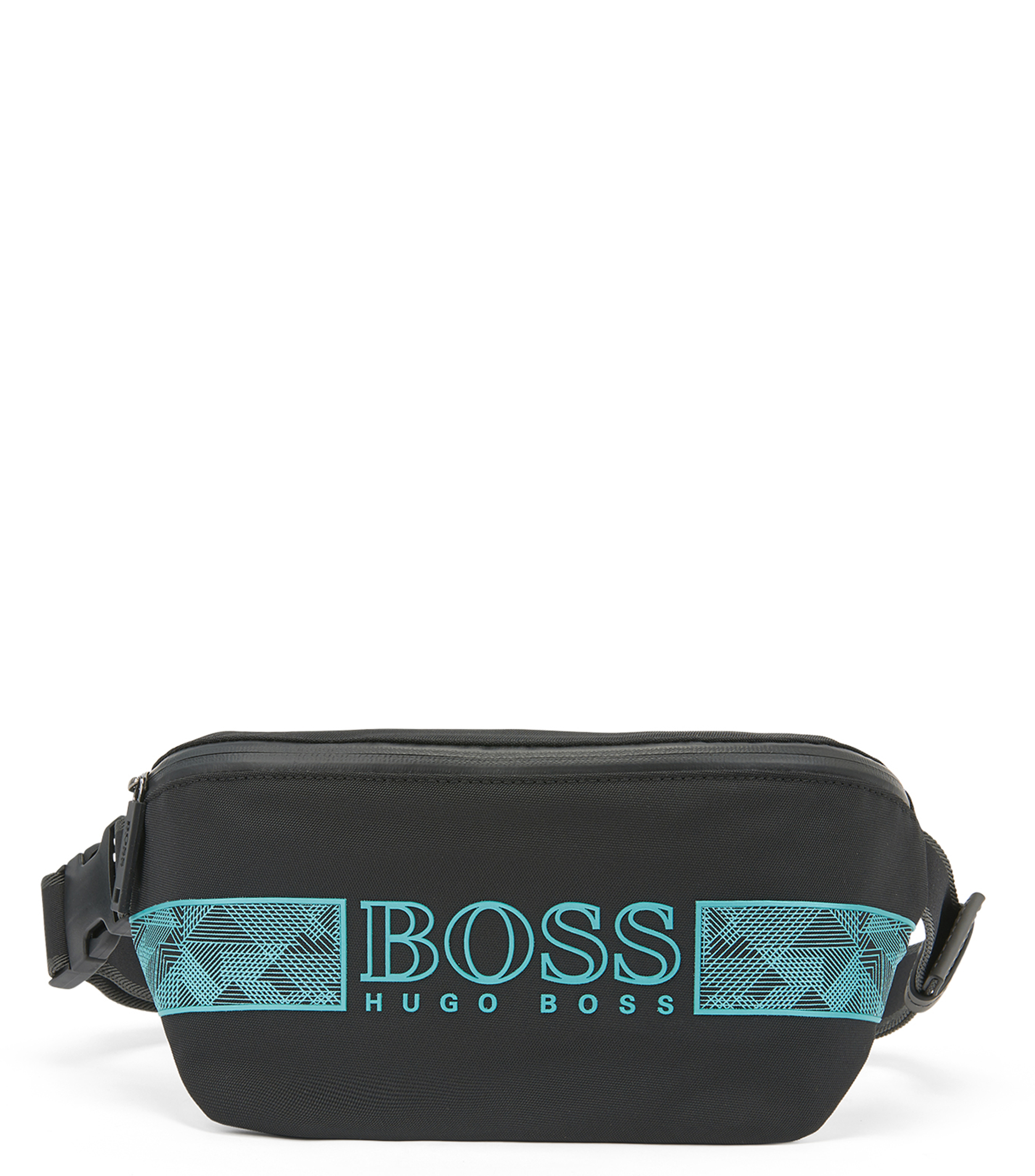 Boss Cangurera BOSS con logo en nylon con textura Hombre El