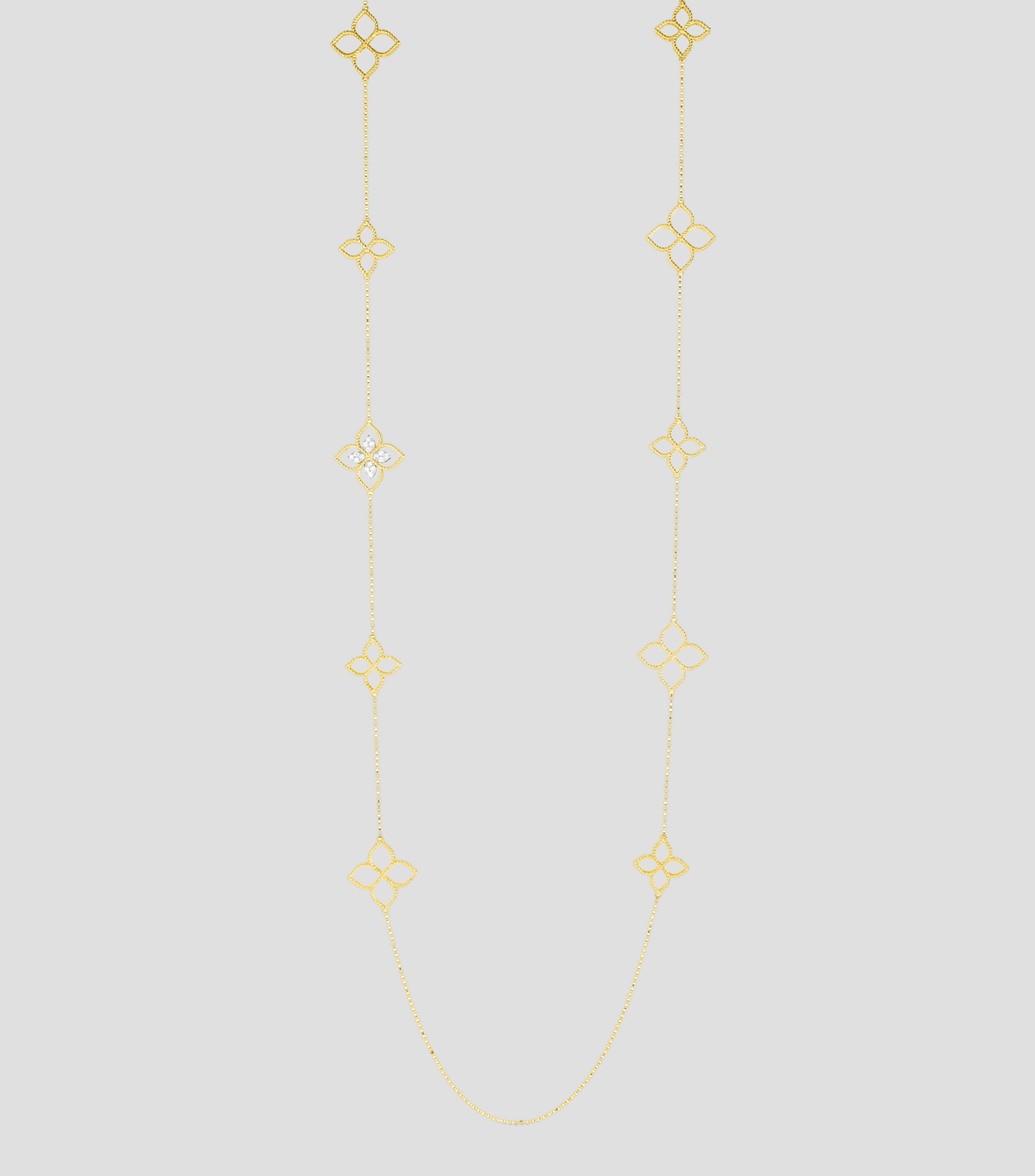 Collar en oro amarillo de 18 kilates con diamantes Principessa Mujer