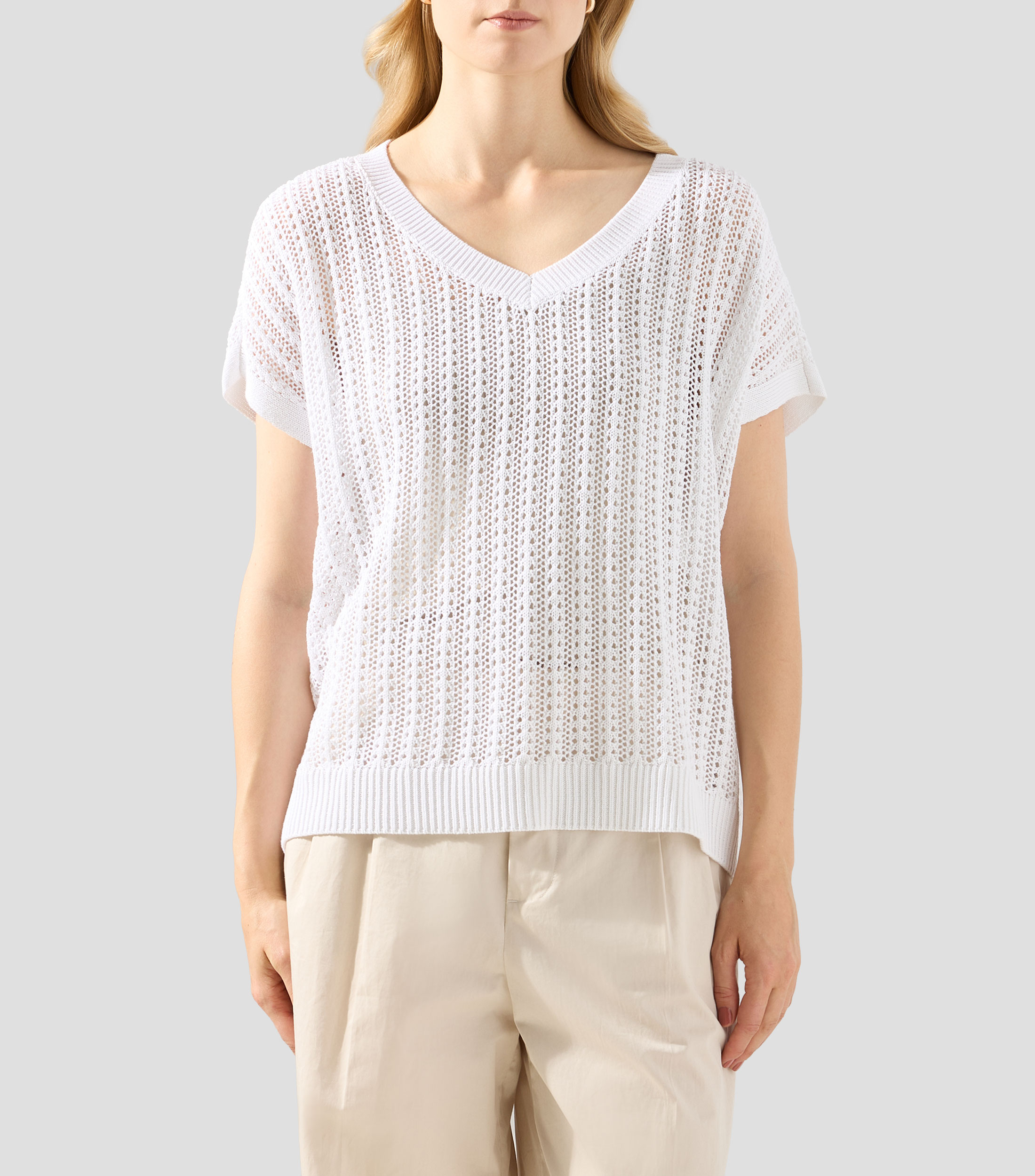 Suéter cuello V Mujer