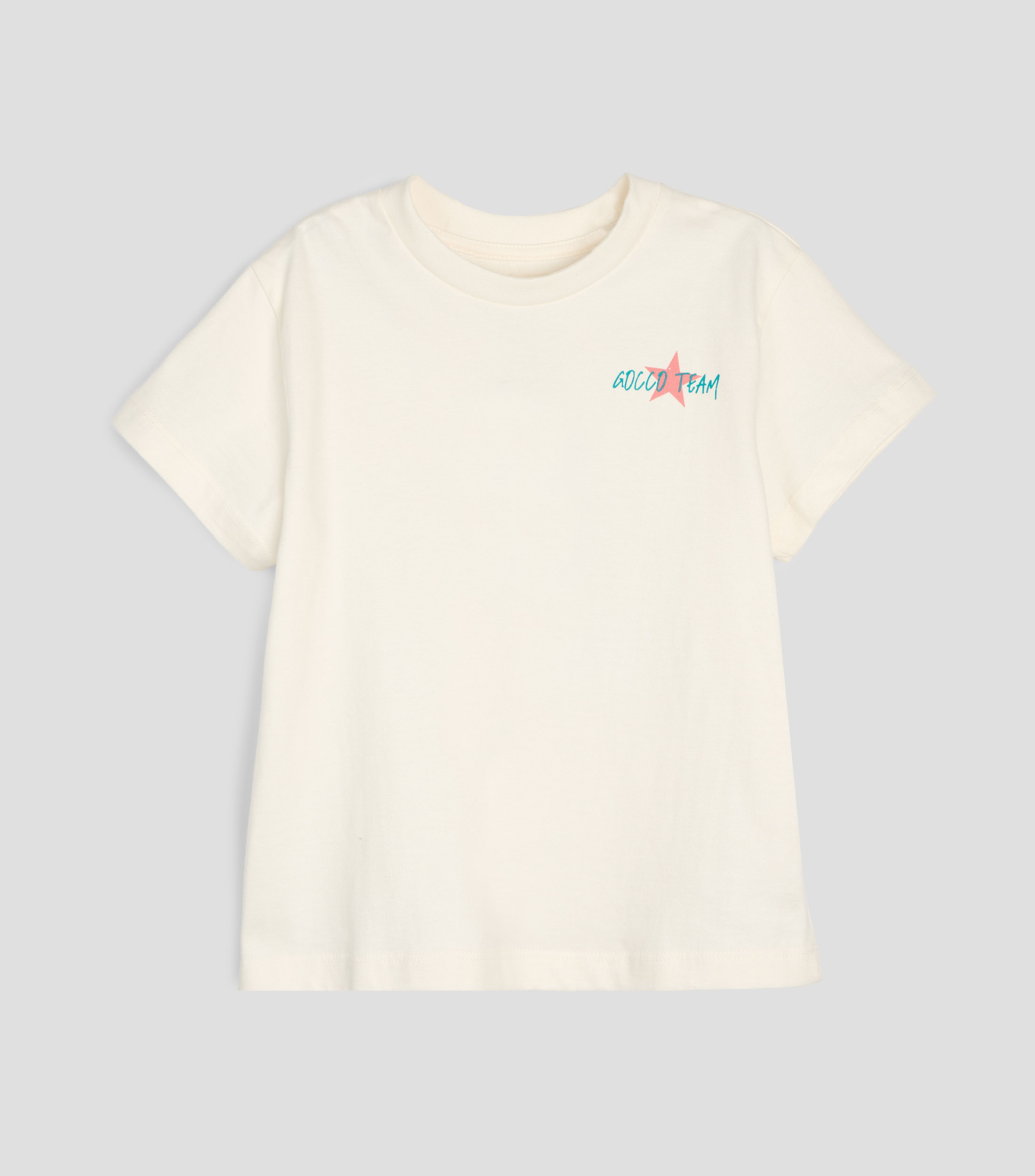 Playera cuello redondo manga corta estampada Niño