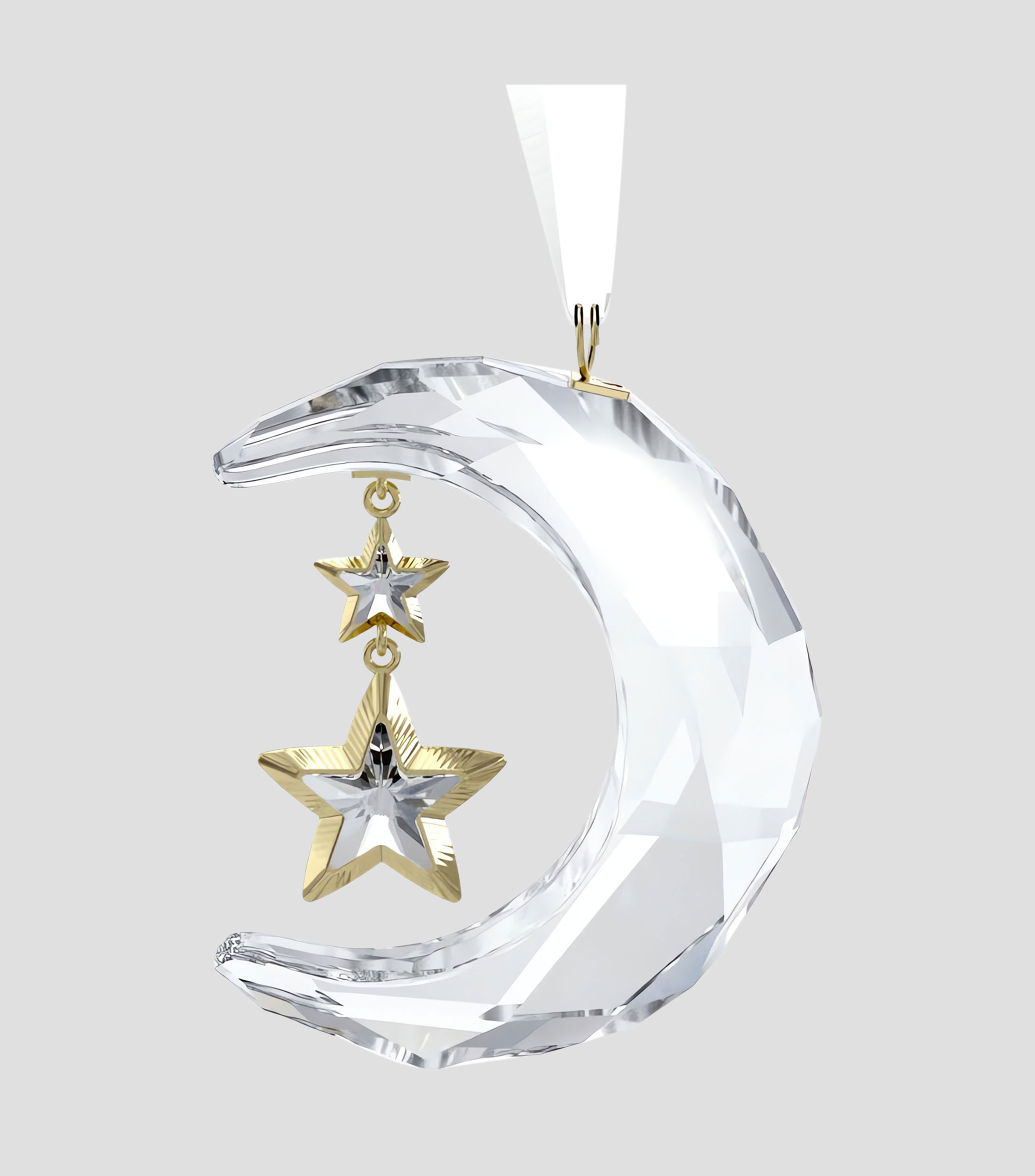 Ornamento Holiday Magic Moon en cristal