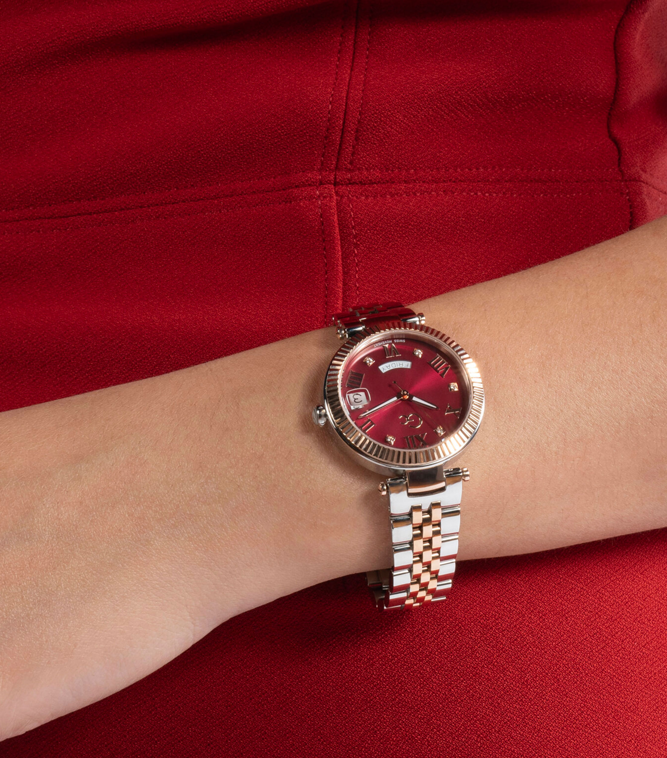 Reloj para Mujer casual Flair plateado, dorado