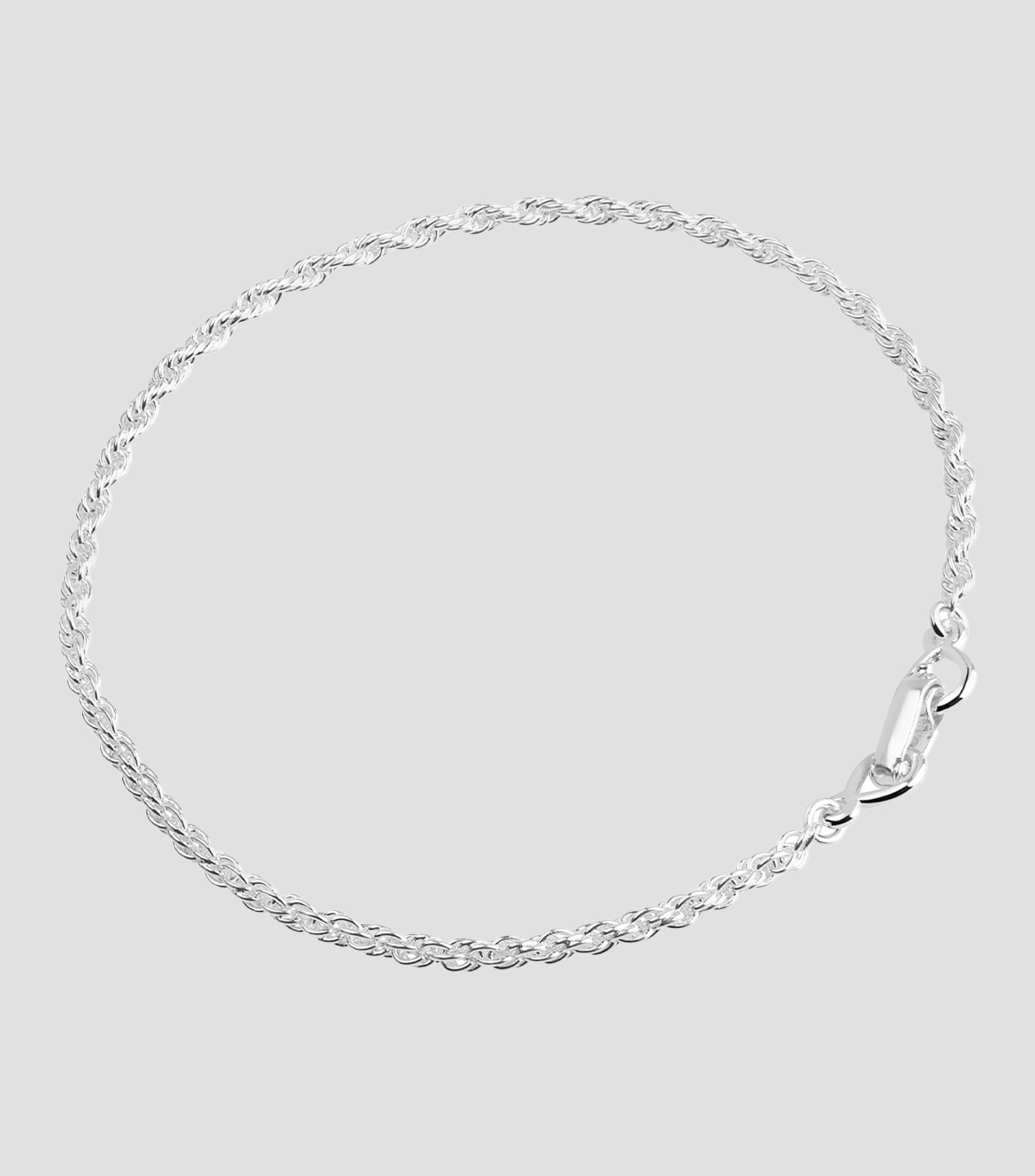 Pulsera en plata eslabonada Hombre