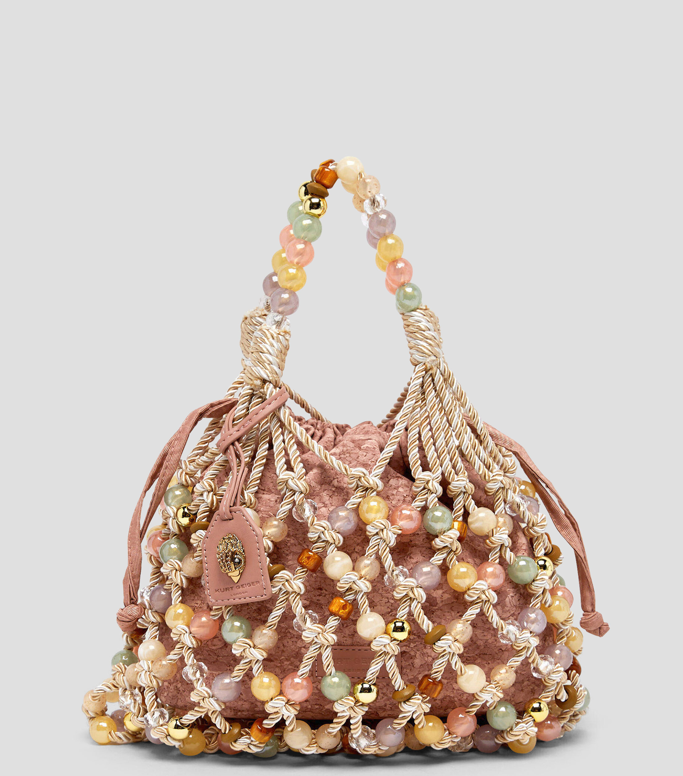 Bolsa bucket multicolor Macramé fantasía Mujer