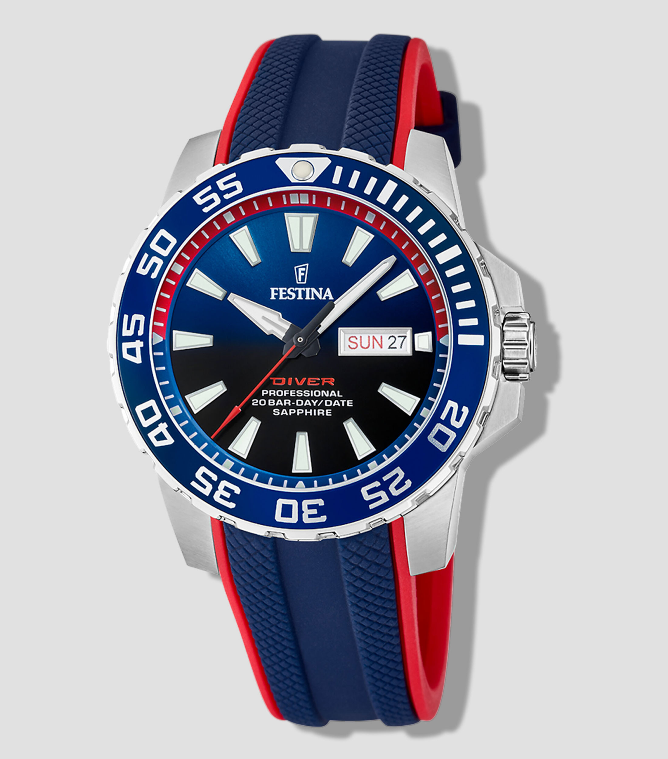 Reloj para Hombre The Originals - Diver Deportivo Plateado, Azul