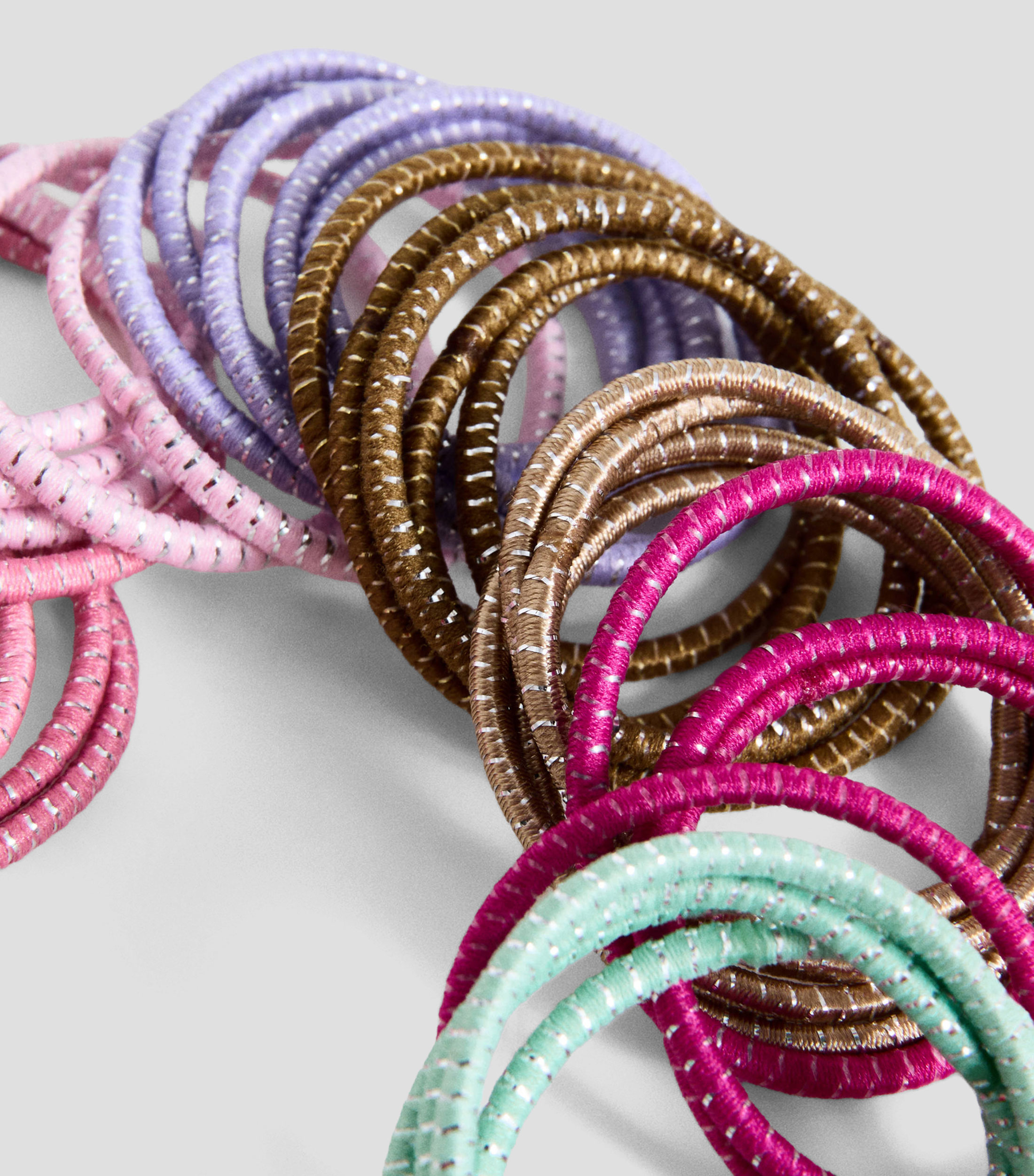 Ligas para cabello con brillos Niña