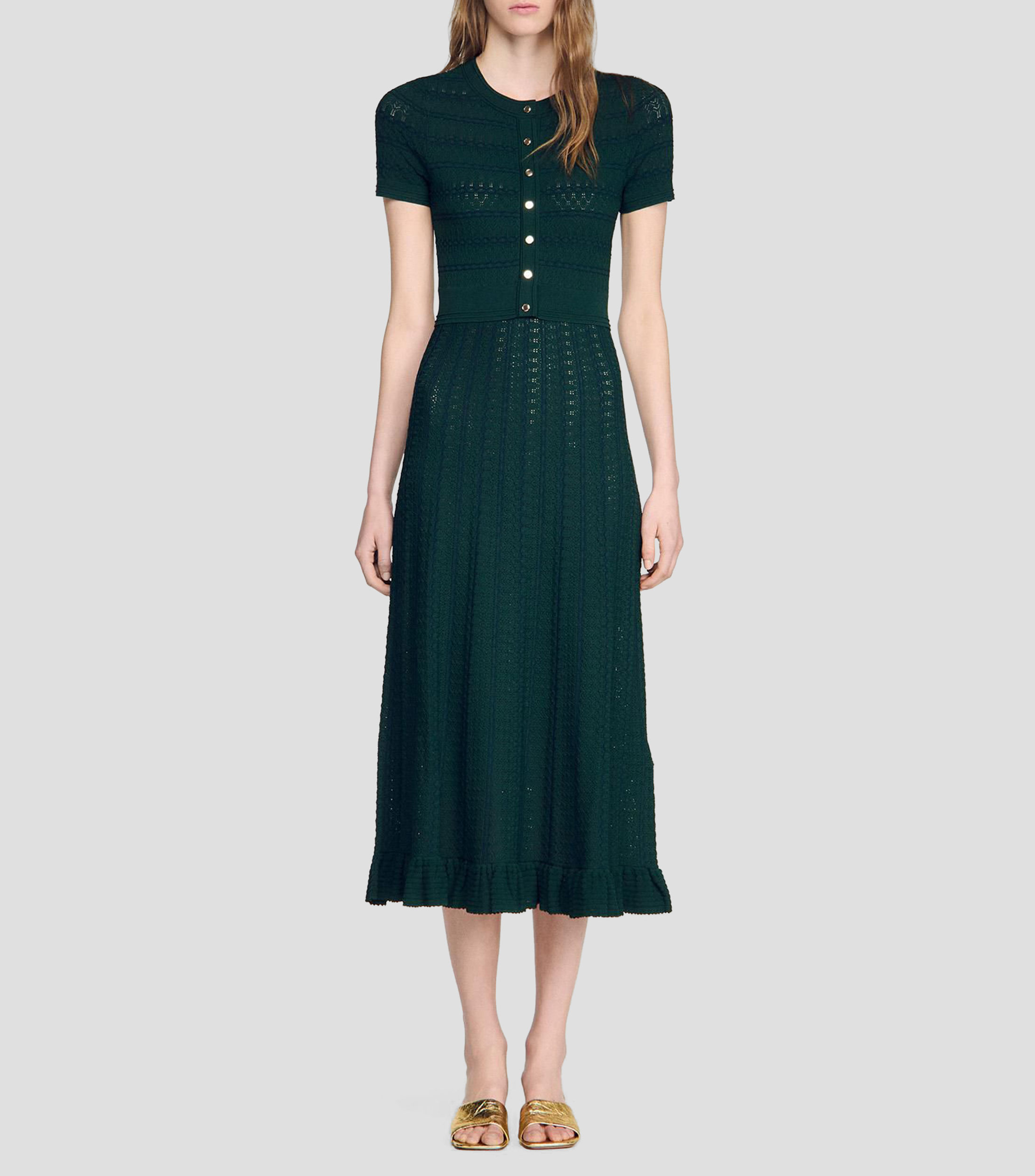 Vestido midi fantasía Mujer