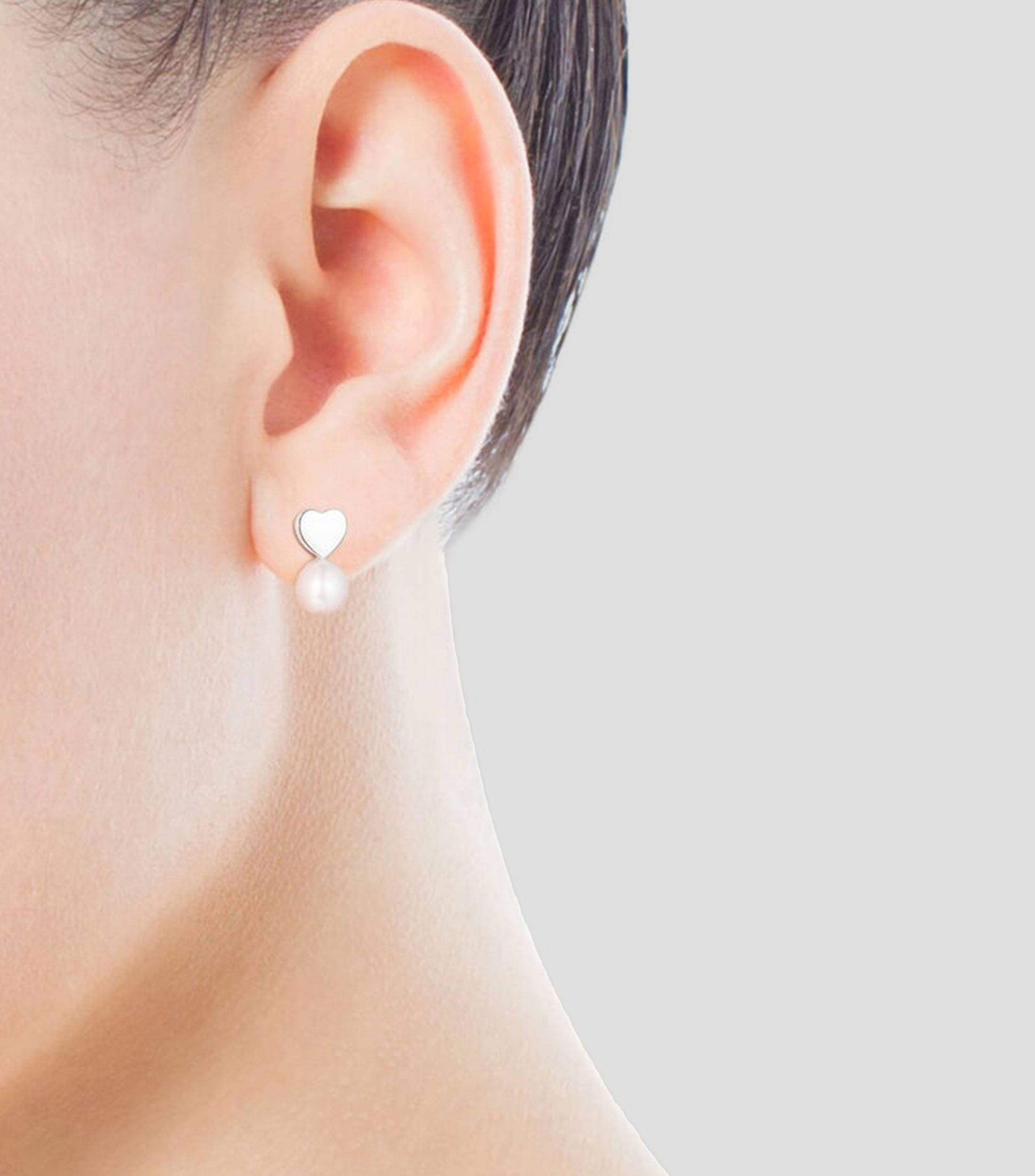 Aretes en plata .925 con perlas Puppies Mujer