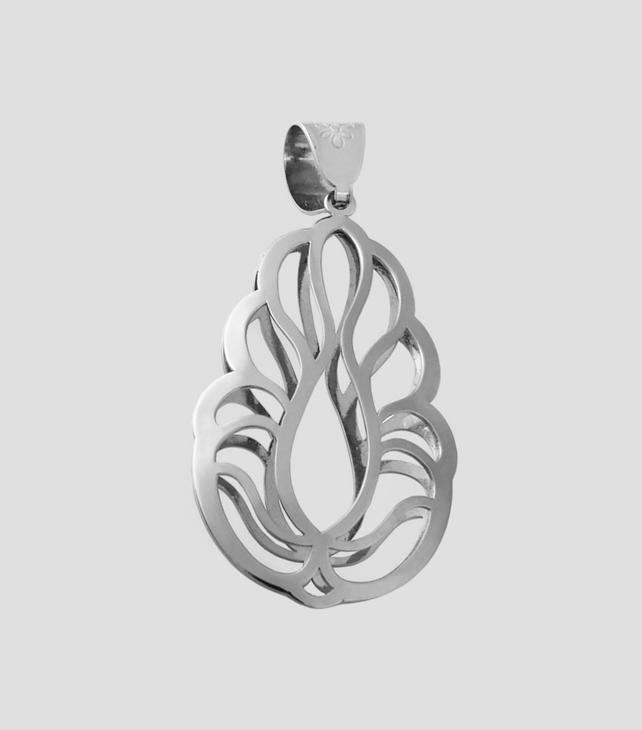 Dije en plata Hoja Mujer